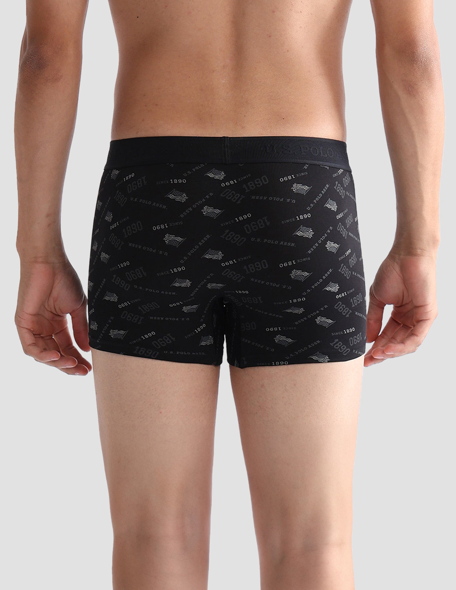 Brand Printed OET16 Trunks - Pack Of 2 Black and Lemon Pepper - U.S. POLO ASSN. | Large