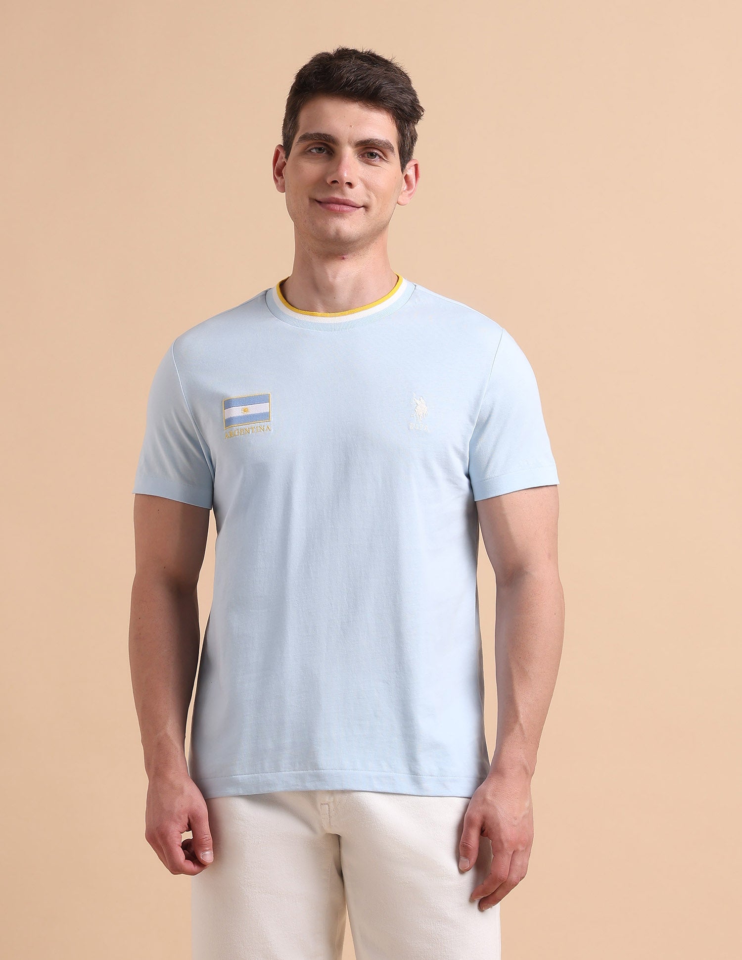 Solid Pure Cotton T-Shirt Black - U.S. POLO ASSN. | Large