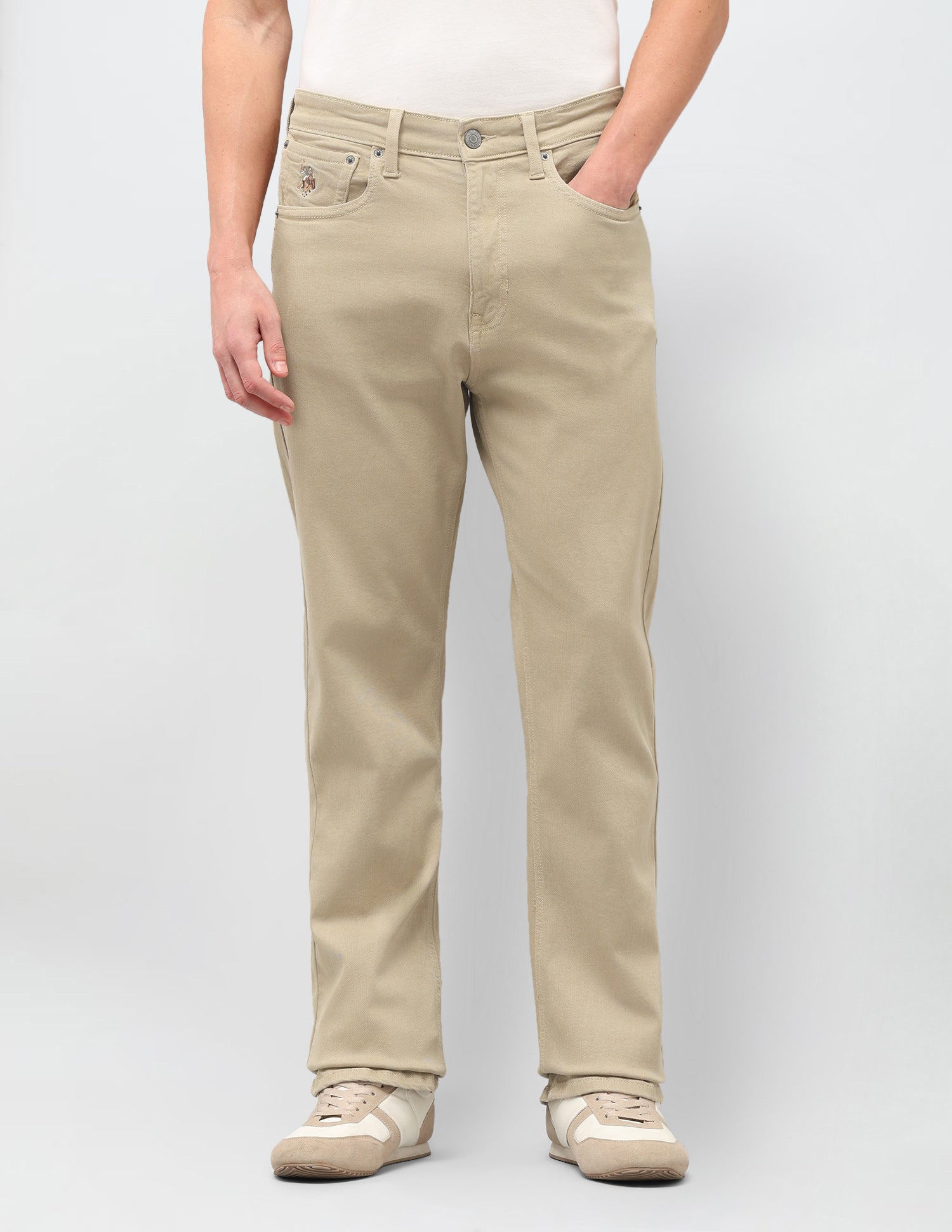 Connor Bootcut Fit Beige Jeans Beige - U.S. Polo Assn. India | Large