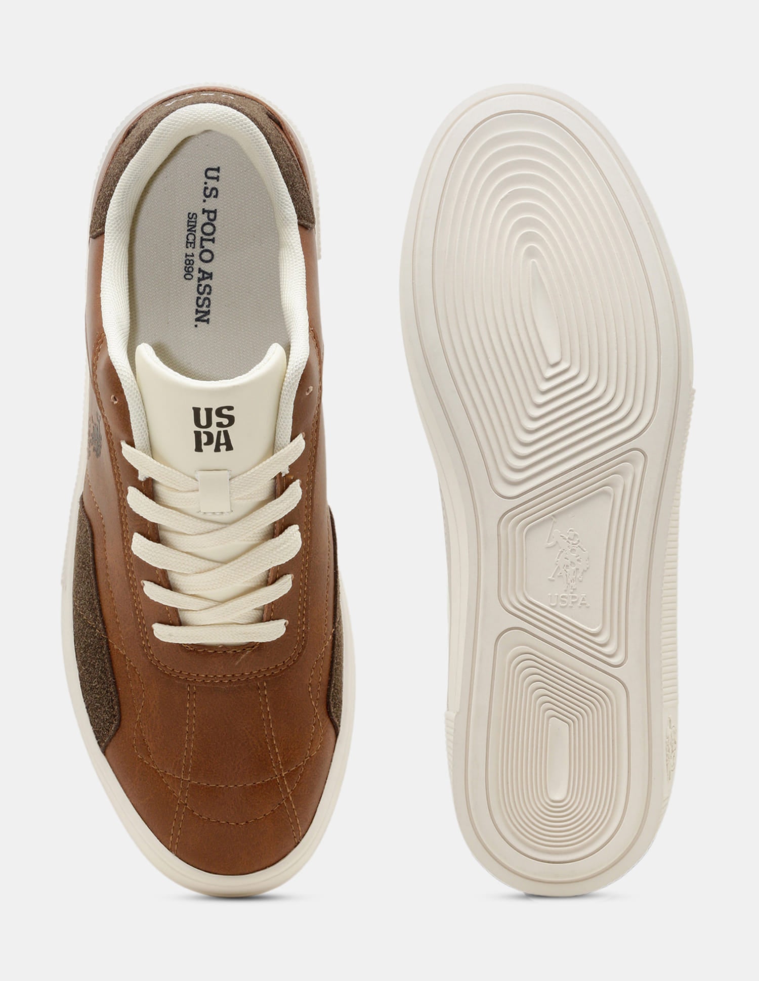 Men Zyron Round Toe Sneakers Tan - U.S. Polo Assn. India | Large