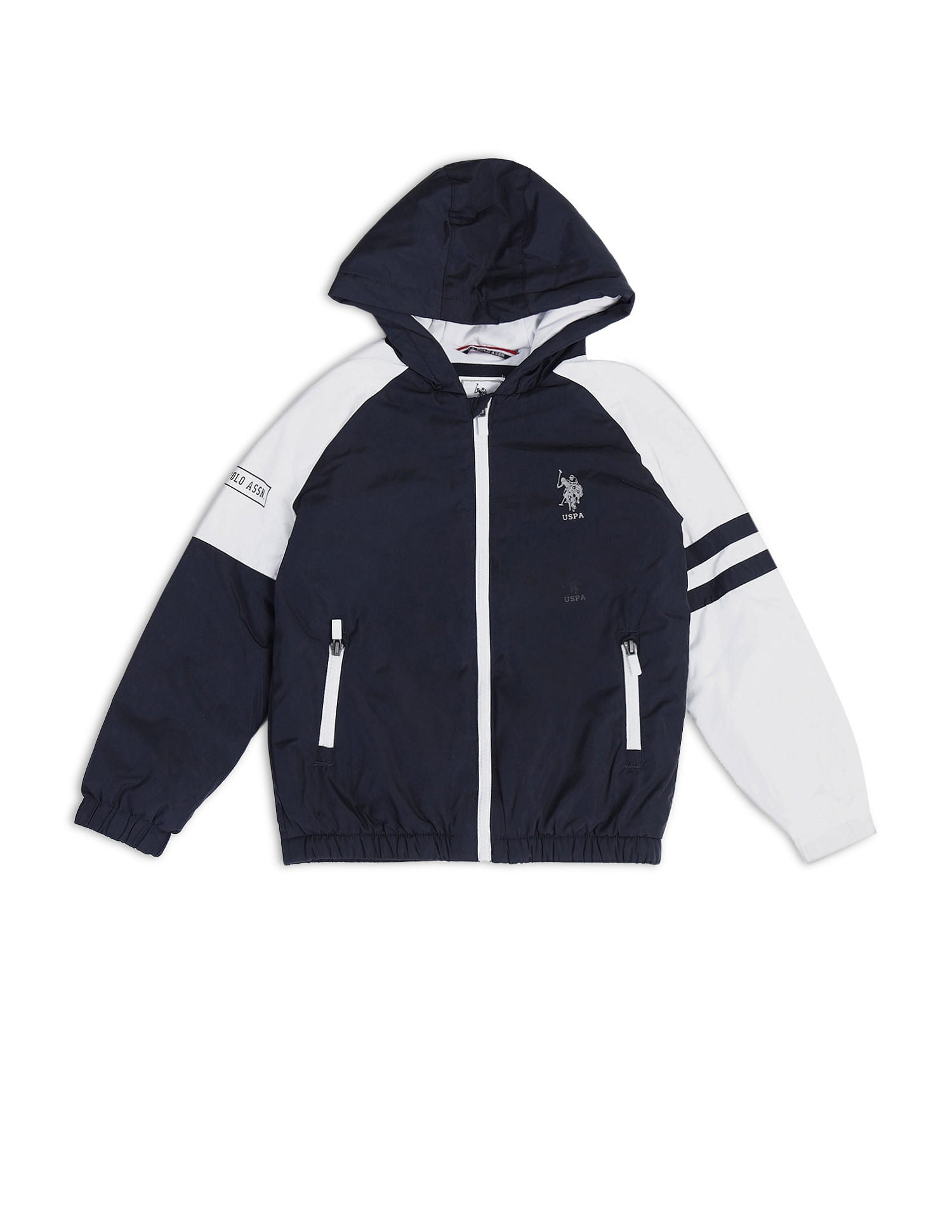 Boys Regular Fit Solid Casual Jacket Navy - U.S. POLO ASSN. | Large
