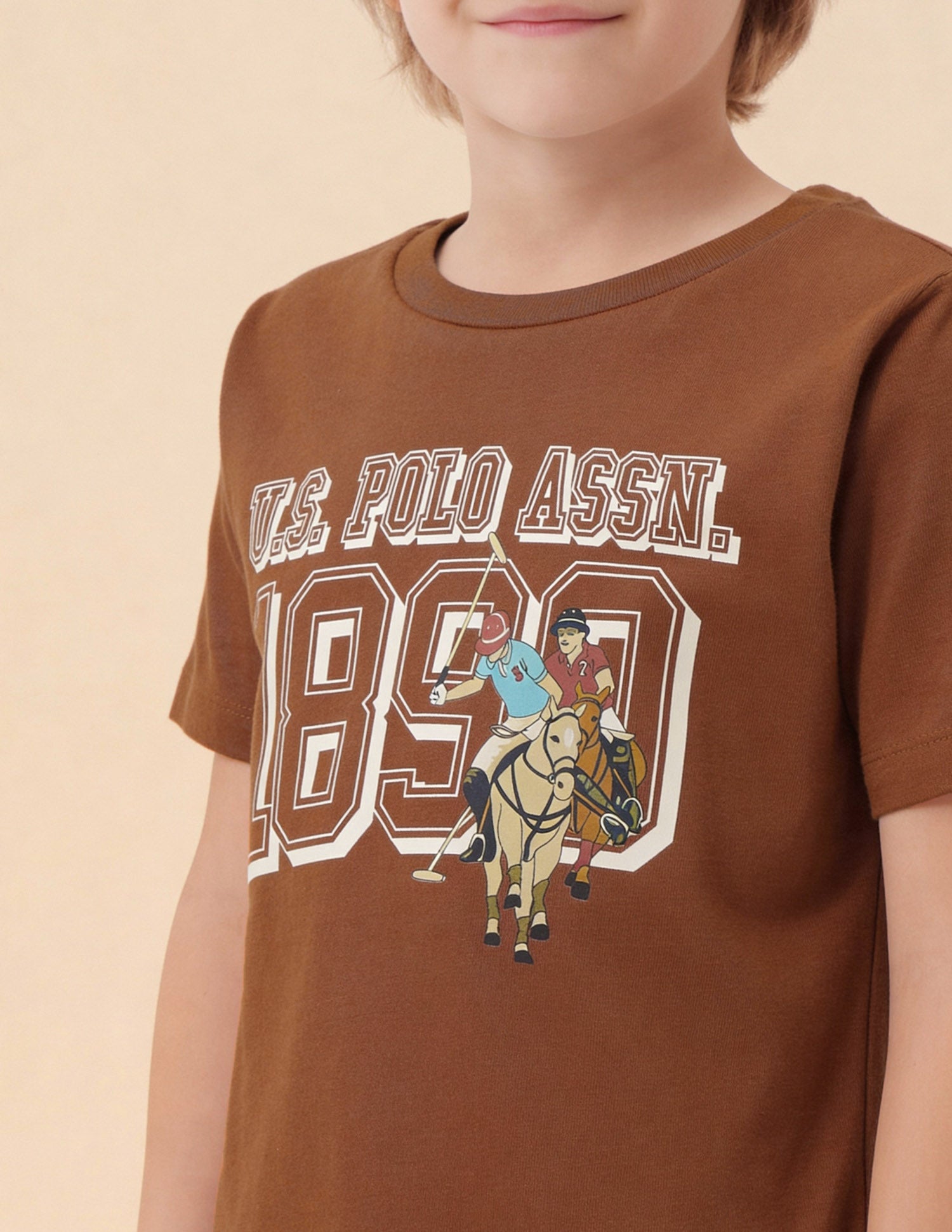 Boys Graphic Brand Printed T-Shirt Rust - U.S. Polo Assn. India | Large
