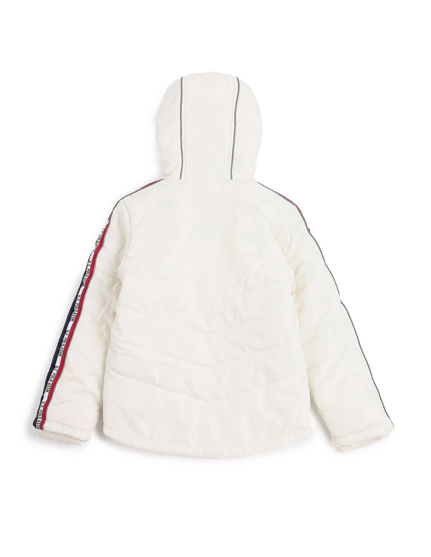 Boys Solid Hooded Jackets White - U.S. POLO ASSN. | Large
