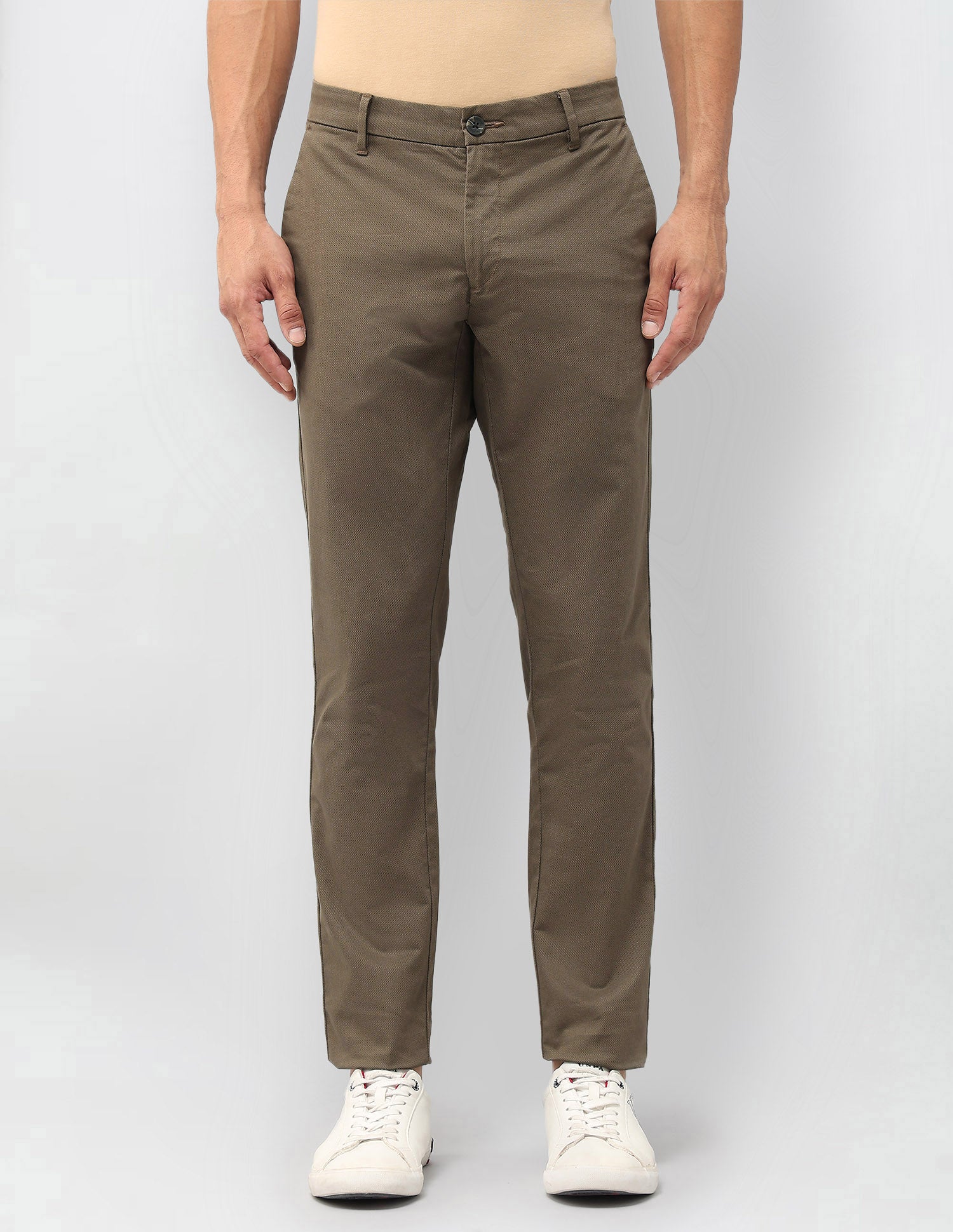 Austin Slim Fit Satin Trousers Brown - U.S. POLO ASSN. | Large