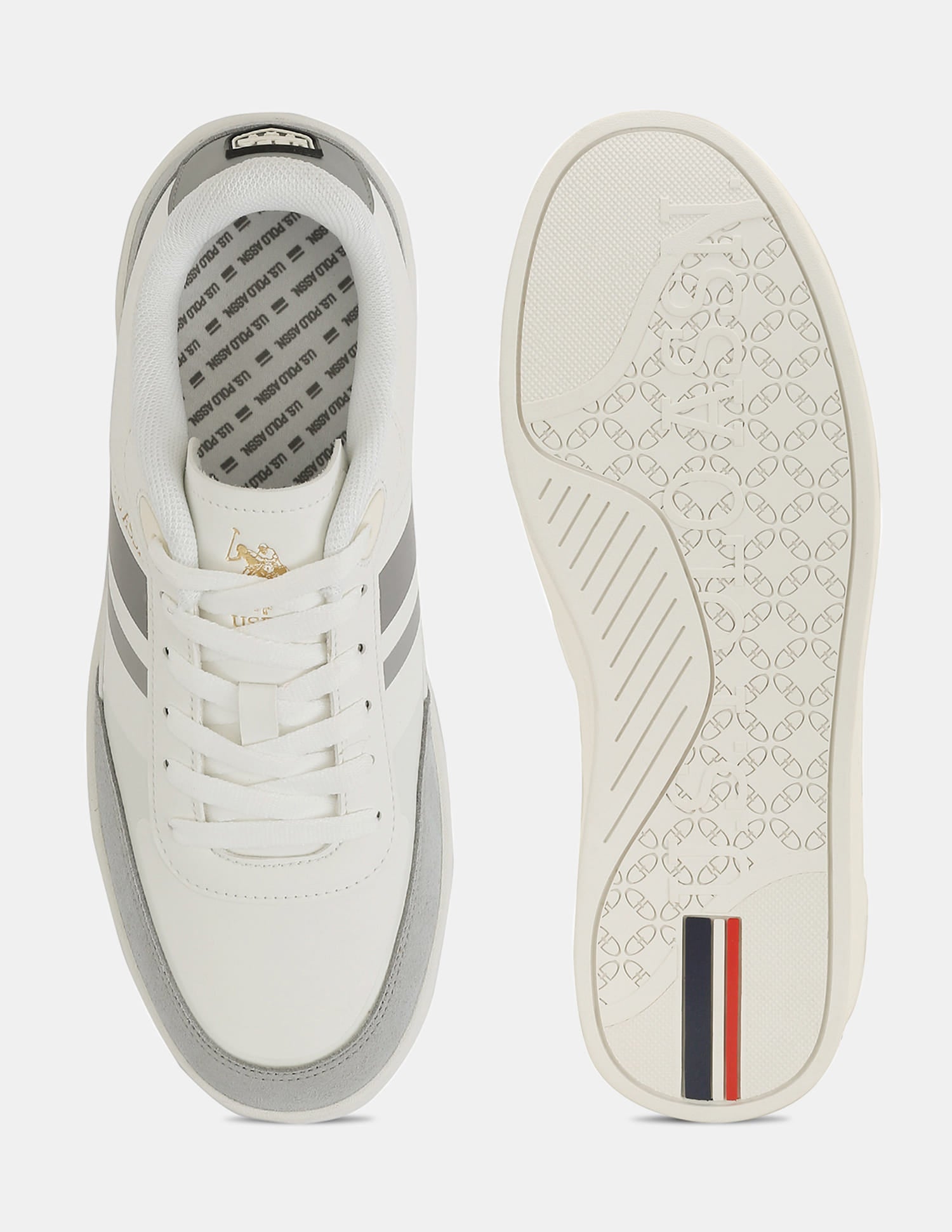 Men Colt Striped Sneakers Off White - U.S. Polo Assn. India | Large