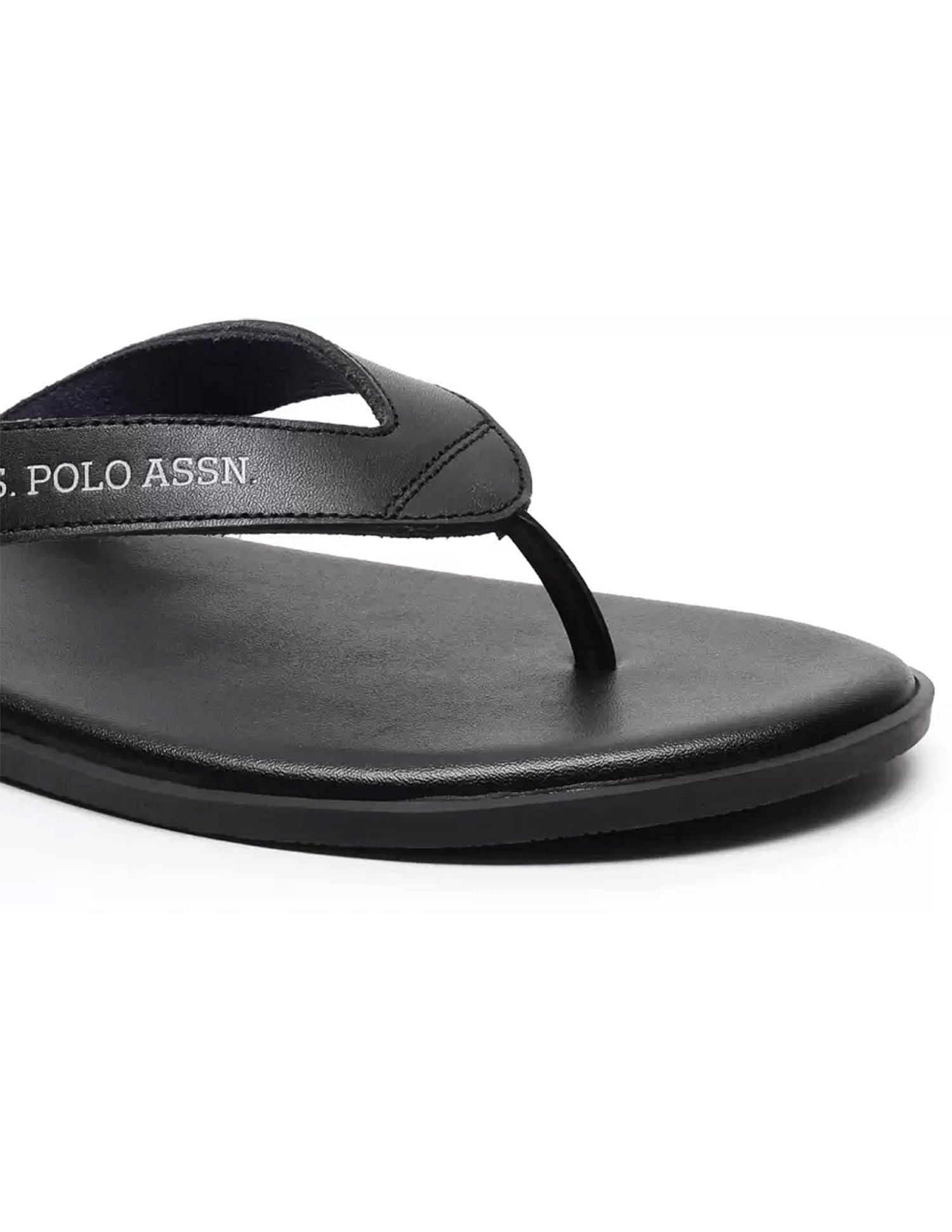 Men Logo Wanor 2.0 Flip Flops Black - U.S. Polo Assn. India | Large