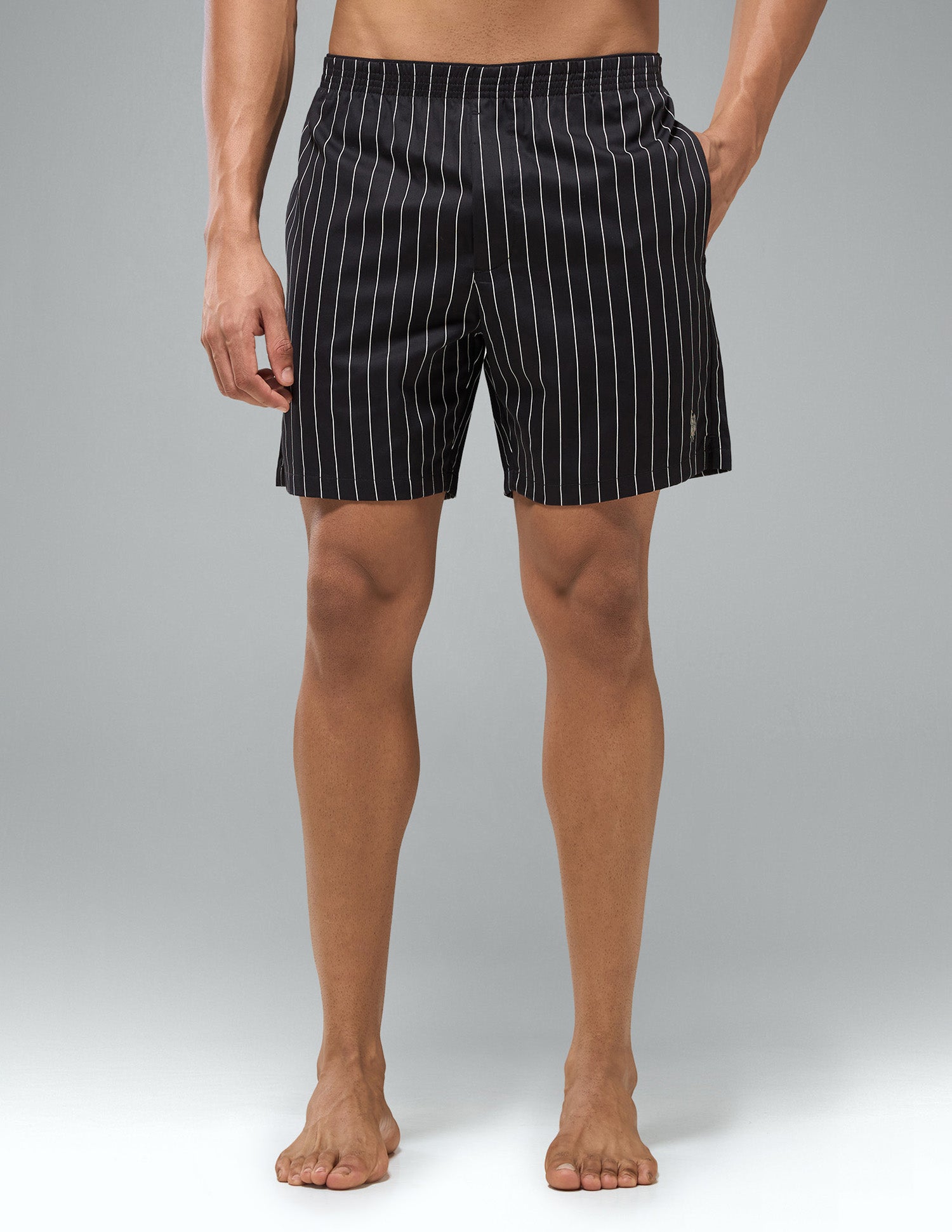 Printed Mid Rise OEX22 Boxer Shorts Black - U.S. Polo Assn. India | Large