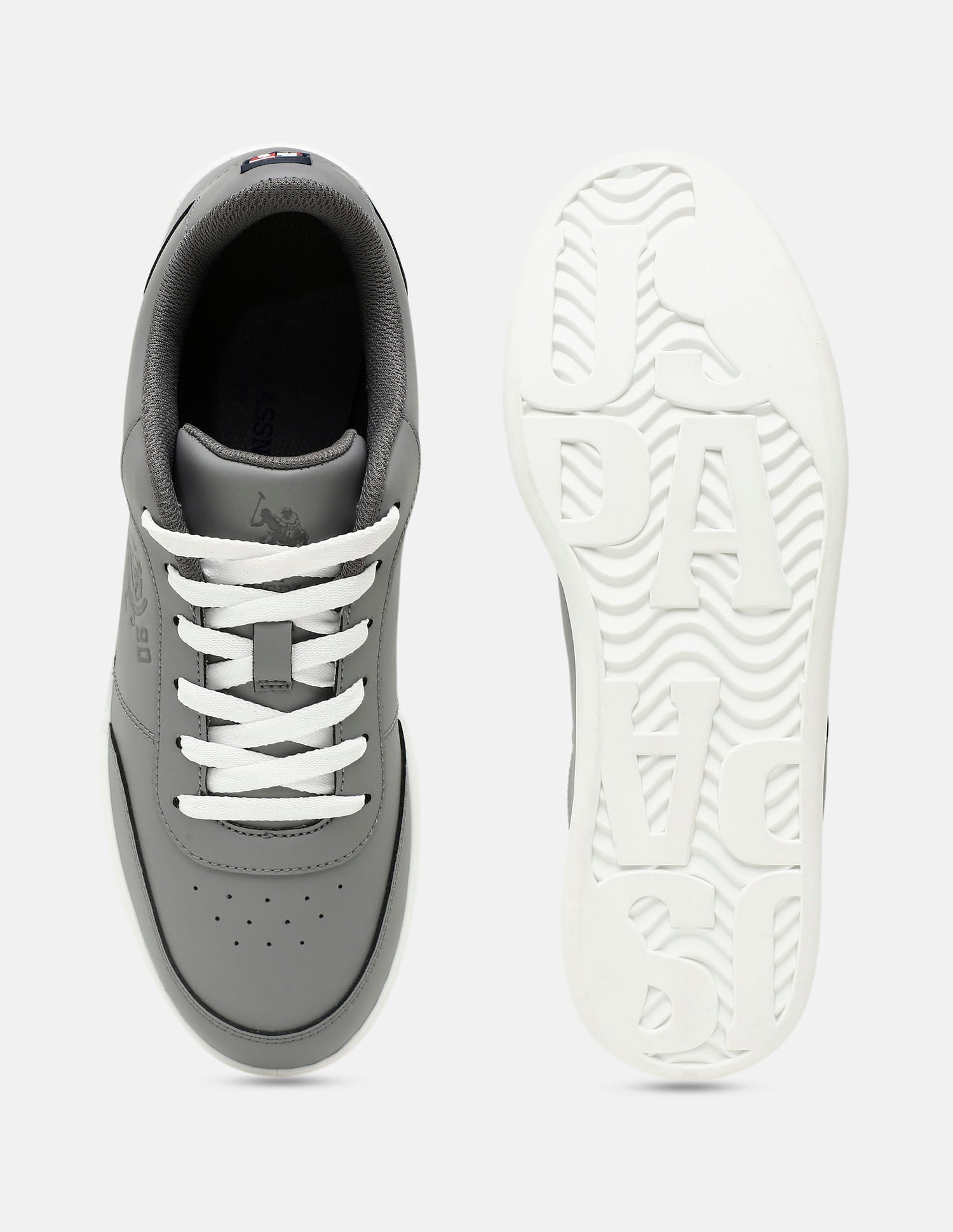 Men Lumen Solid Sneakers Light Grey - U.S. Polo Assn. India | Large