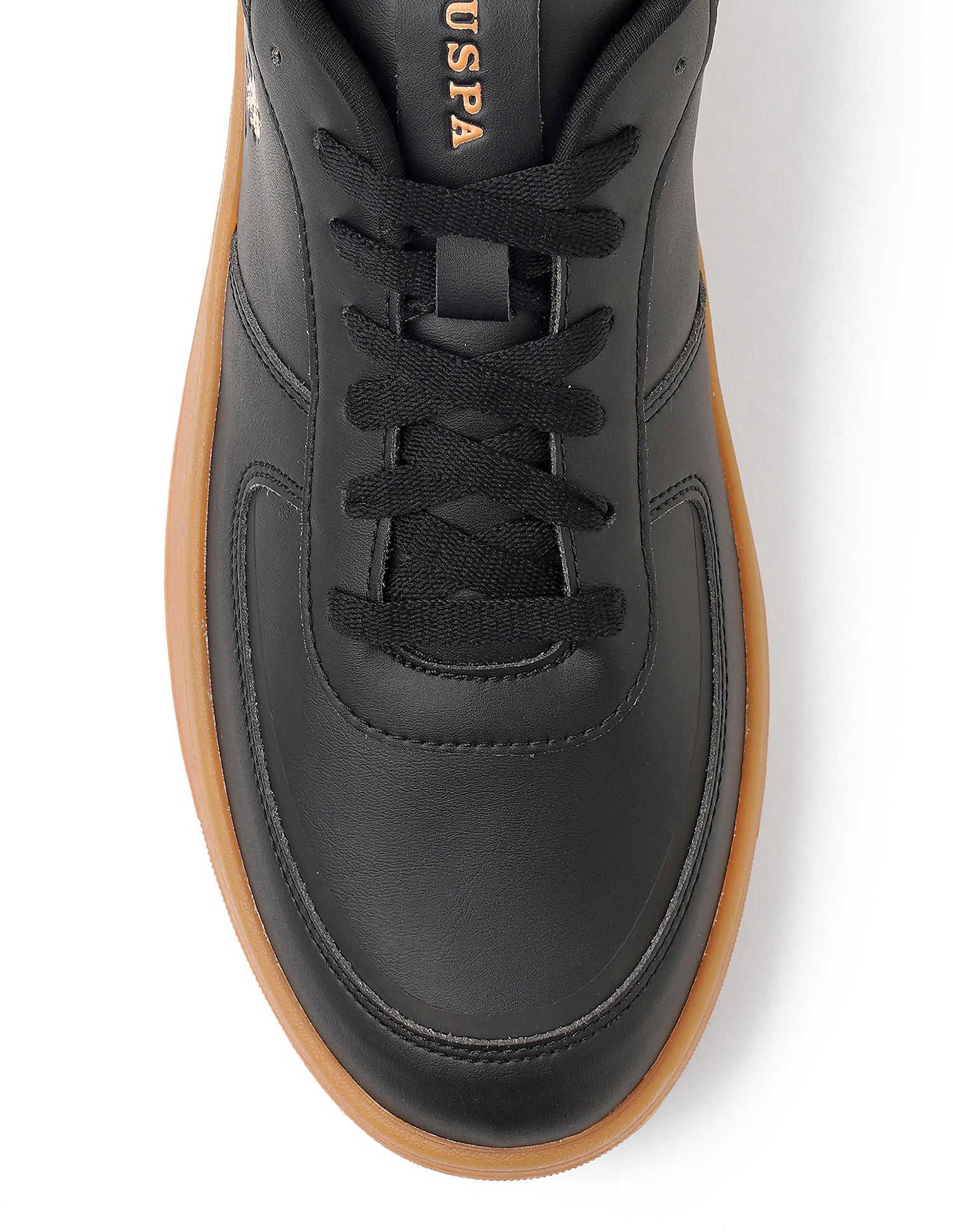 Men Reiner Black Retro Court Sneakers Black - U.S. POLO ASSN. | Large