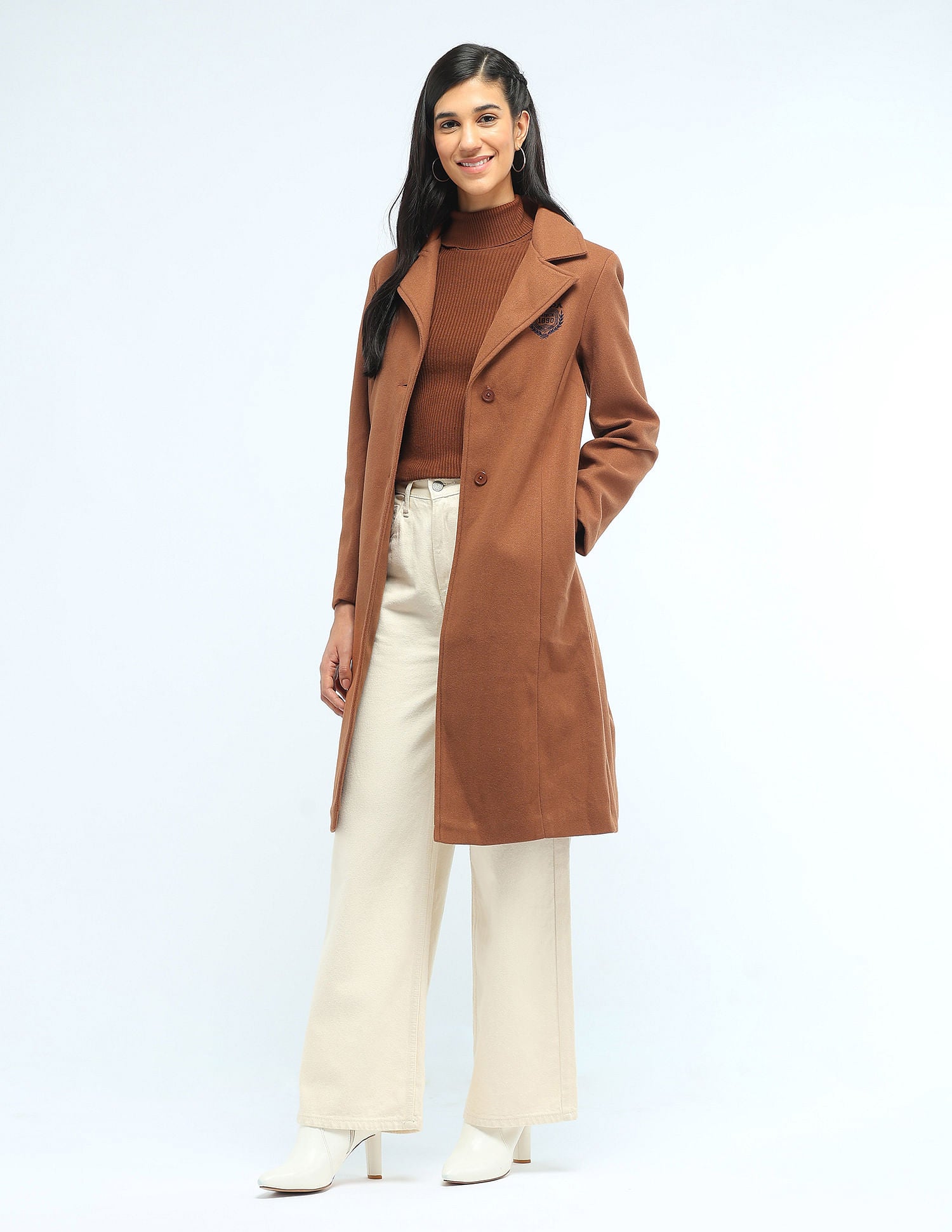 Longline Solid Felt Jacket Tan - U.S. POLO ASSN. | Large