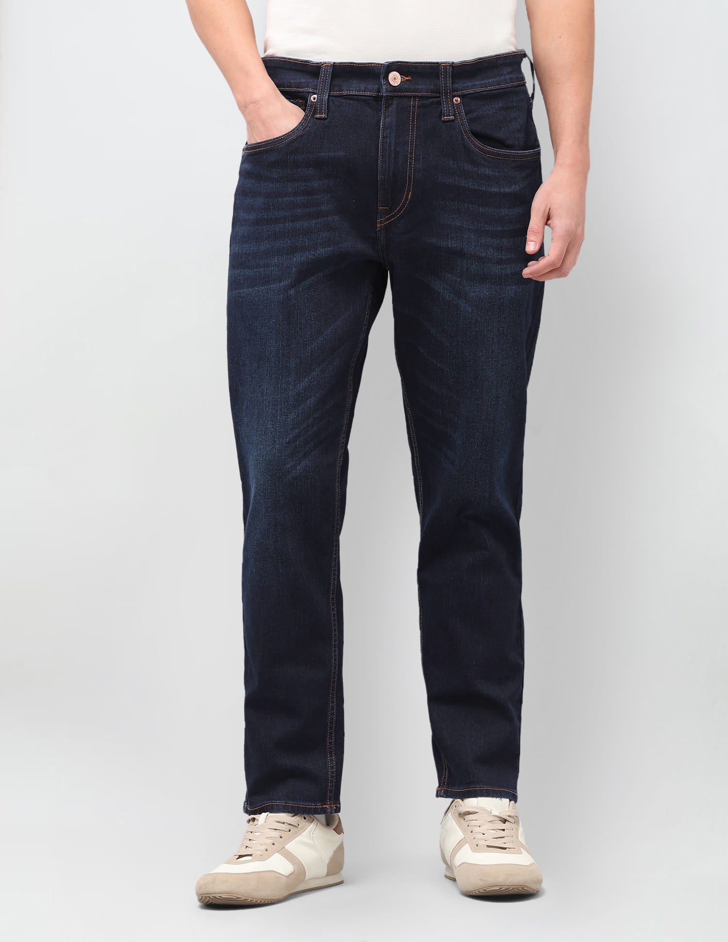 Solid Straight Fit Jeans Blue - U.S. Polo Assn. India | Large