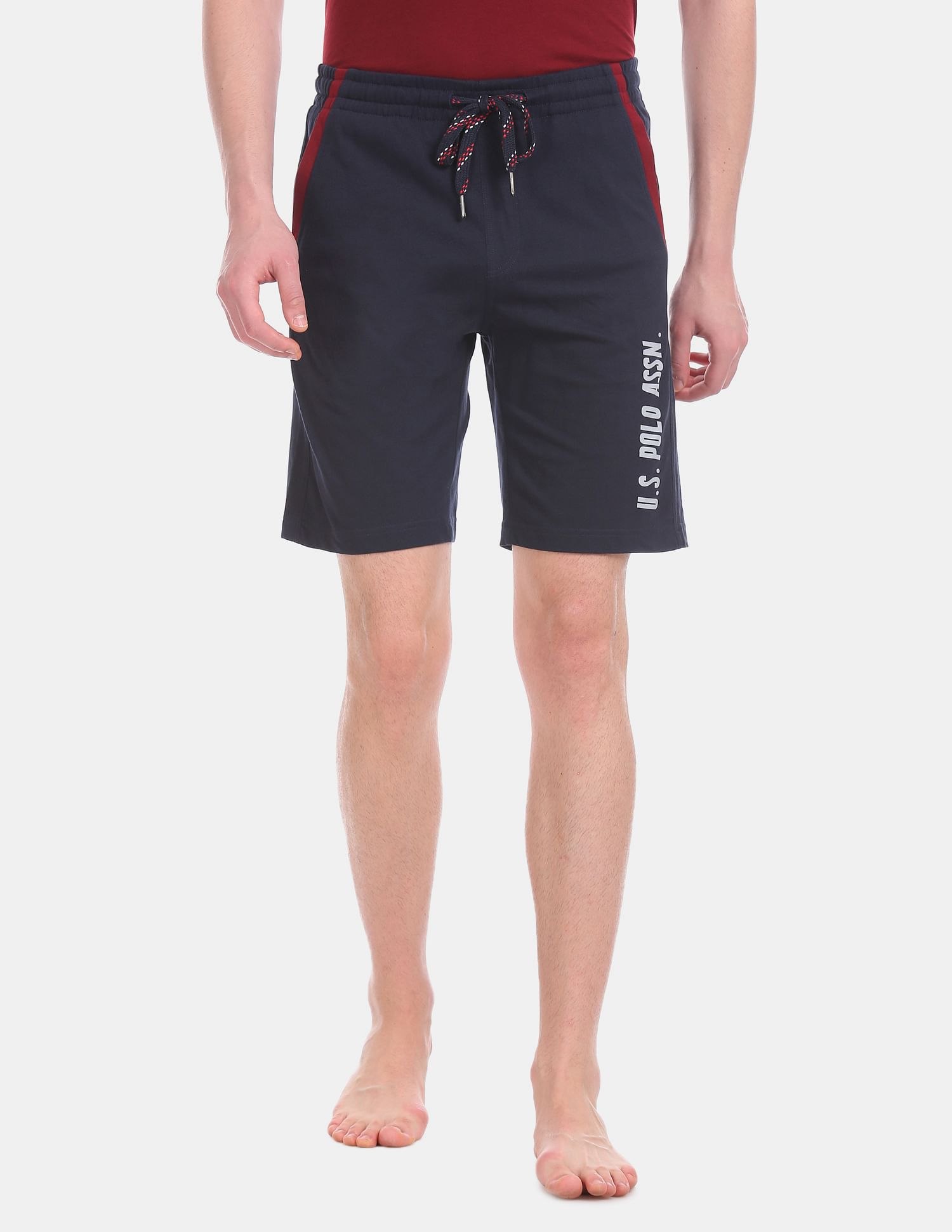 Comfort Fit Cotton Polyester I668 Shorts - Pack Of 1 Navy - U.S. POLO ASSN. | Large