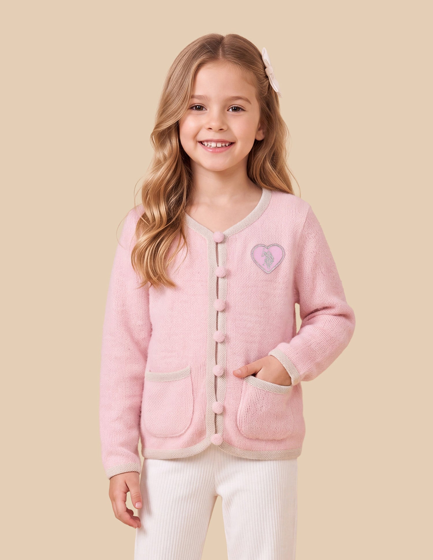 Solid Relaxed Fit Sweater Pink - U.S. Polo Assn. India | Large