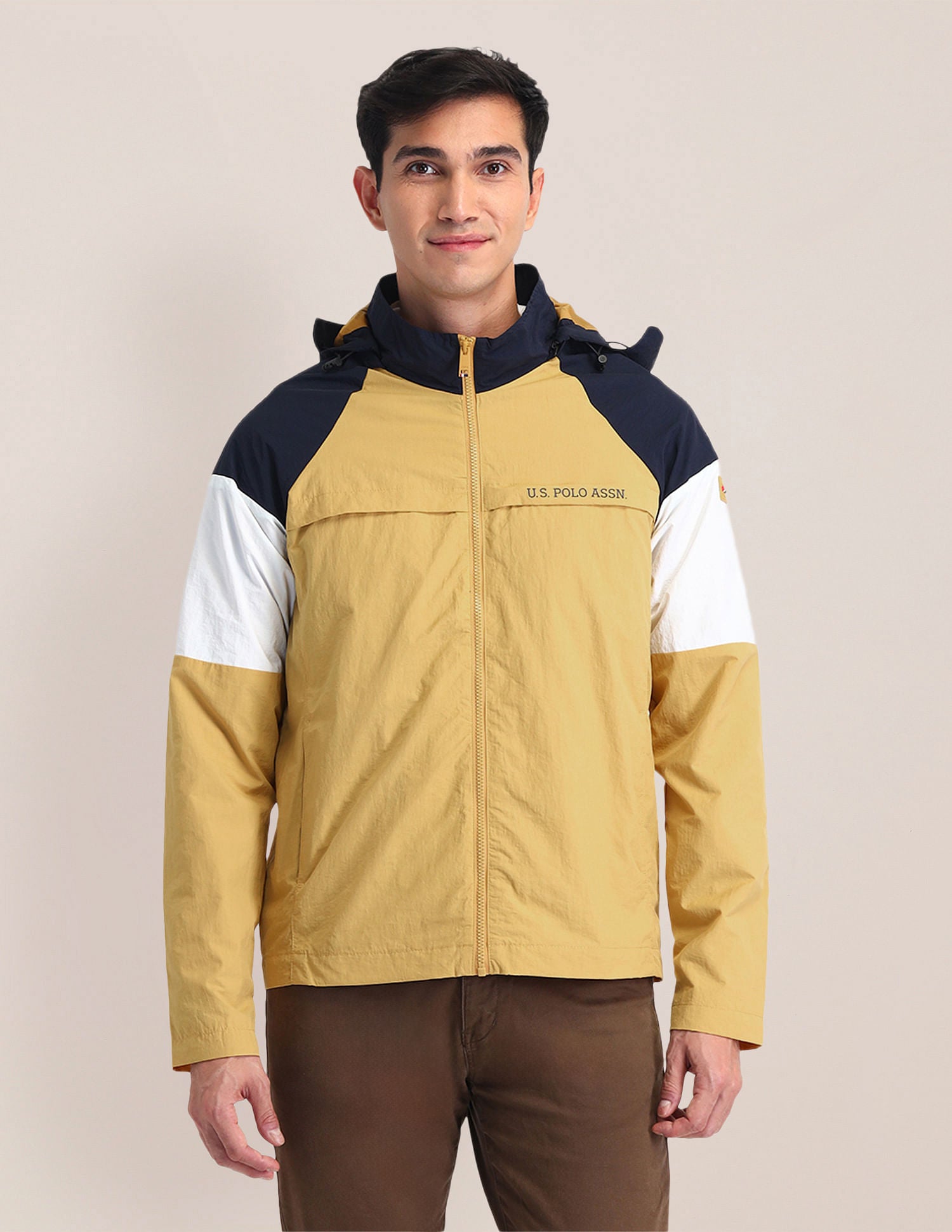 Regular Fit Solid Padded Jacket Navy - U.S. POLO ASSN. | Large