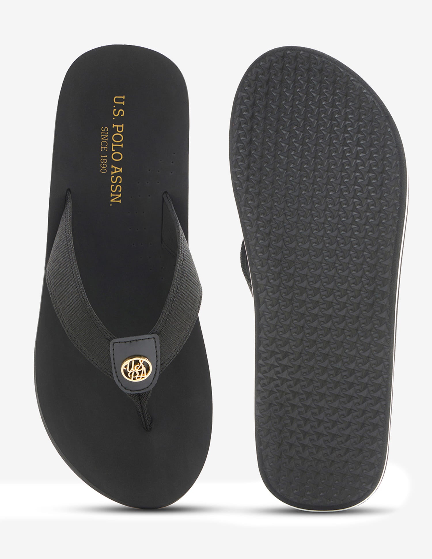 Sui Flip Flops Black - U.S. Polo Assn. India | Large