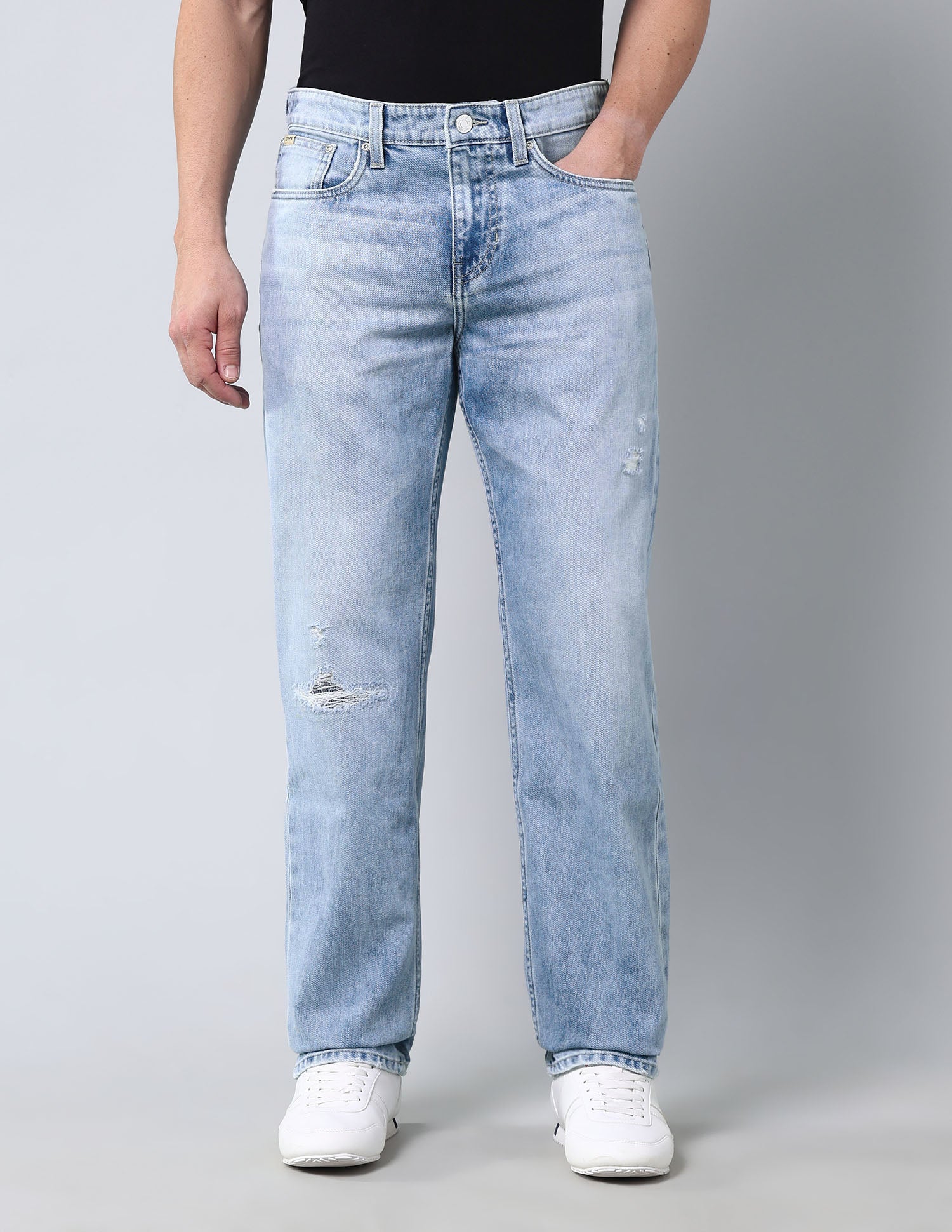 Shawn Relaxed Fit Vintage Jeans Light Wash - U.S. Polo Assn. India | Large