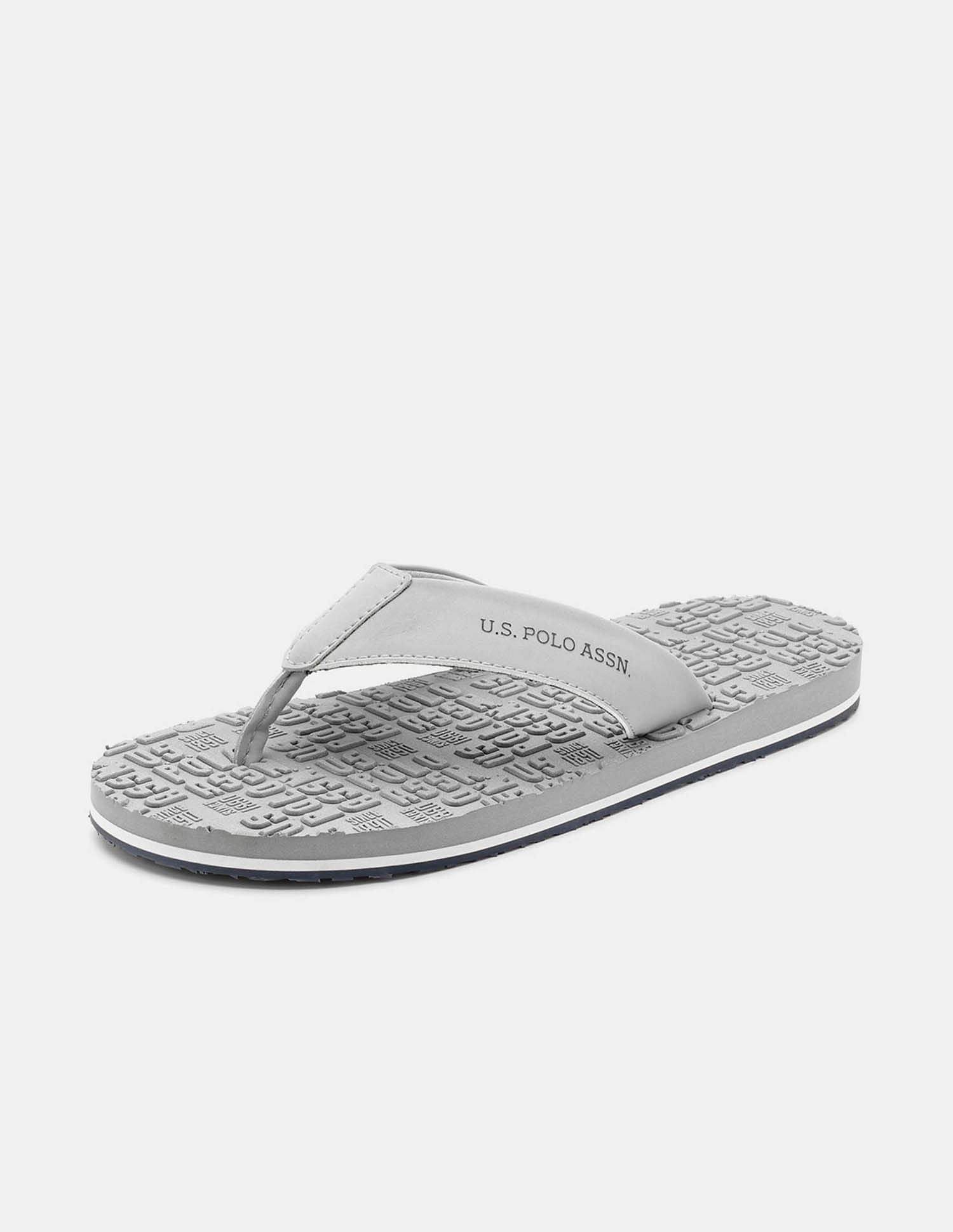 Men Rodri Brand Printed Flip Flops Grey - U.S. POLO ASSN. | Large