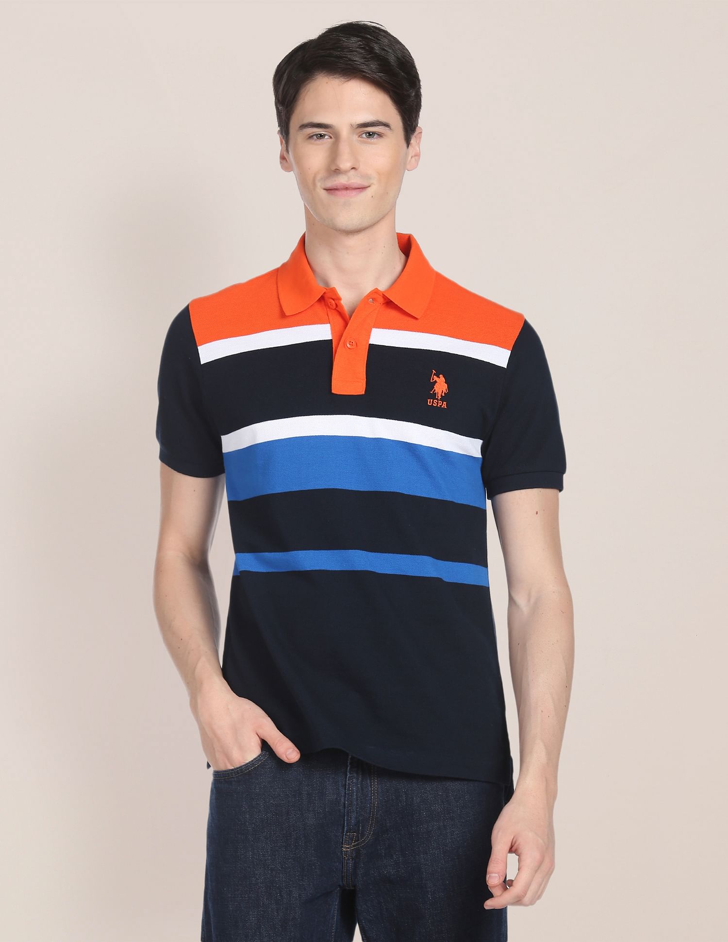 Horizontal Striped Pique Polo Shirt – Polo India