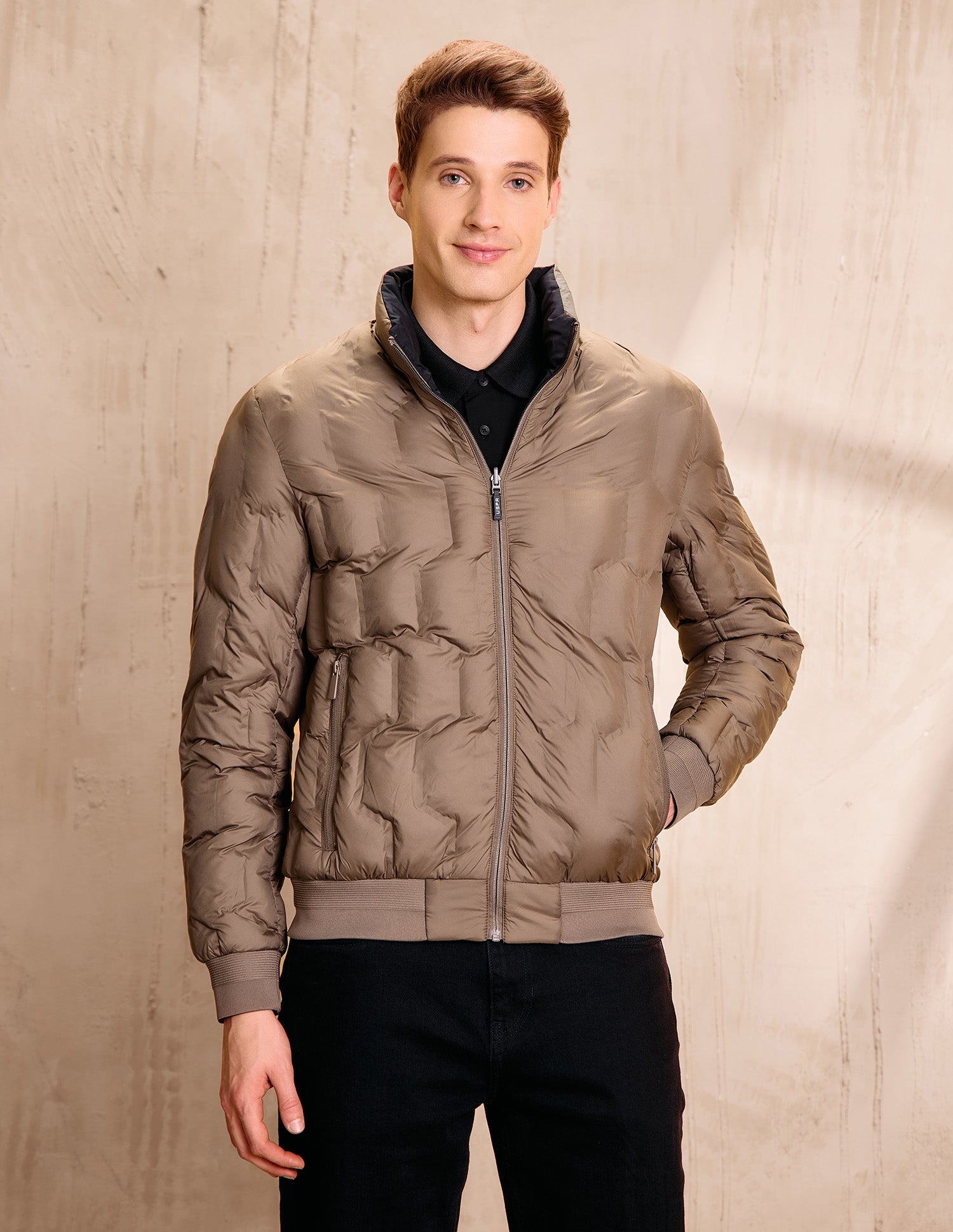 Reversible Regular Fit Jacket Khaki - U.S. Polo Assn. India | Large
