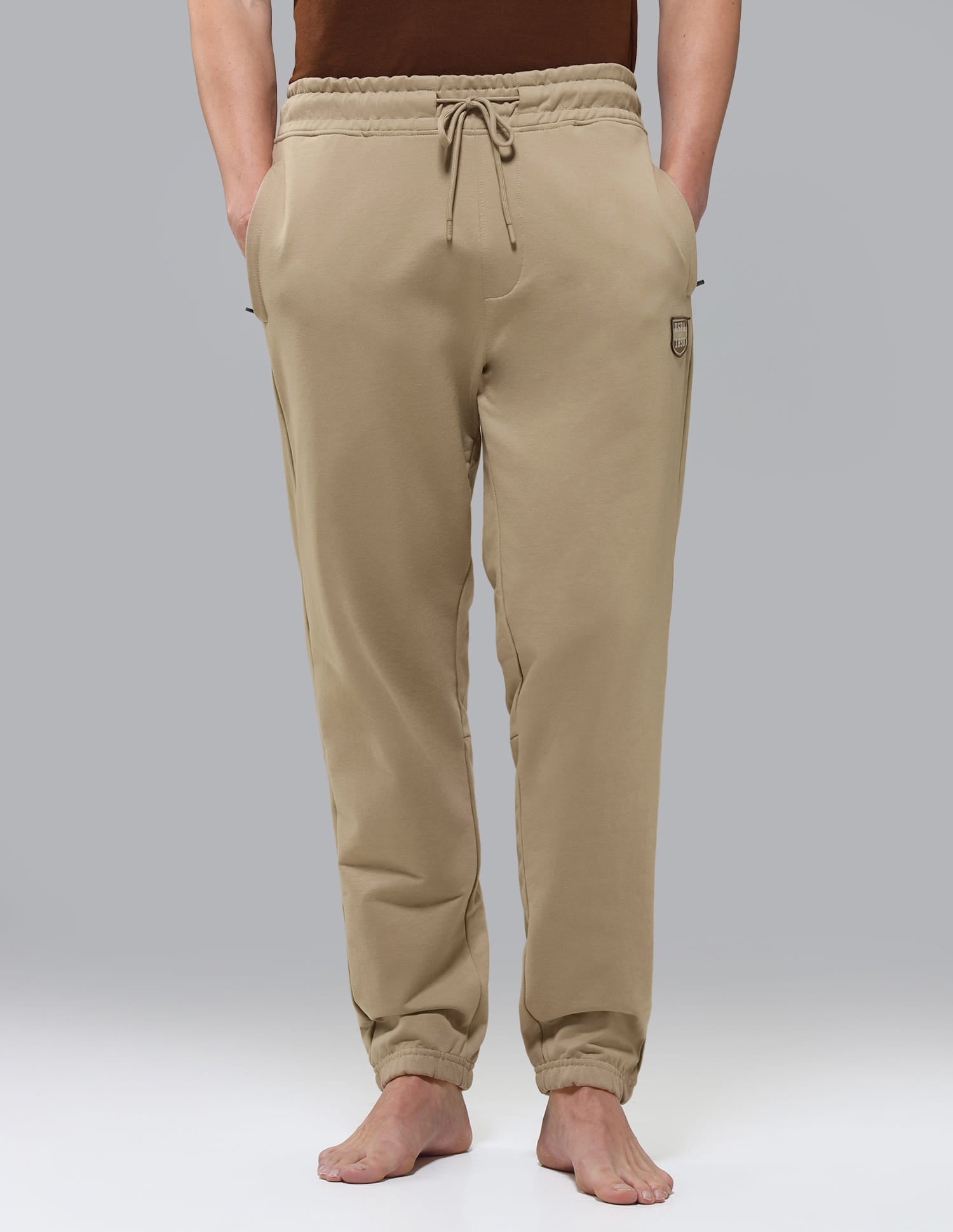 Breathable Relaxed Fit OJ010 Lounge Joggers Beige - U.S. Polo Assn. India | Large