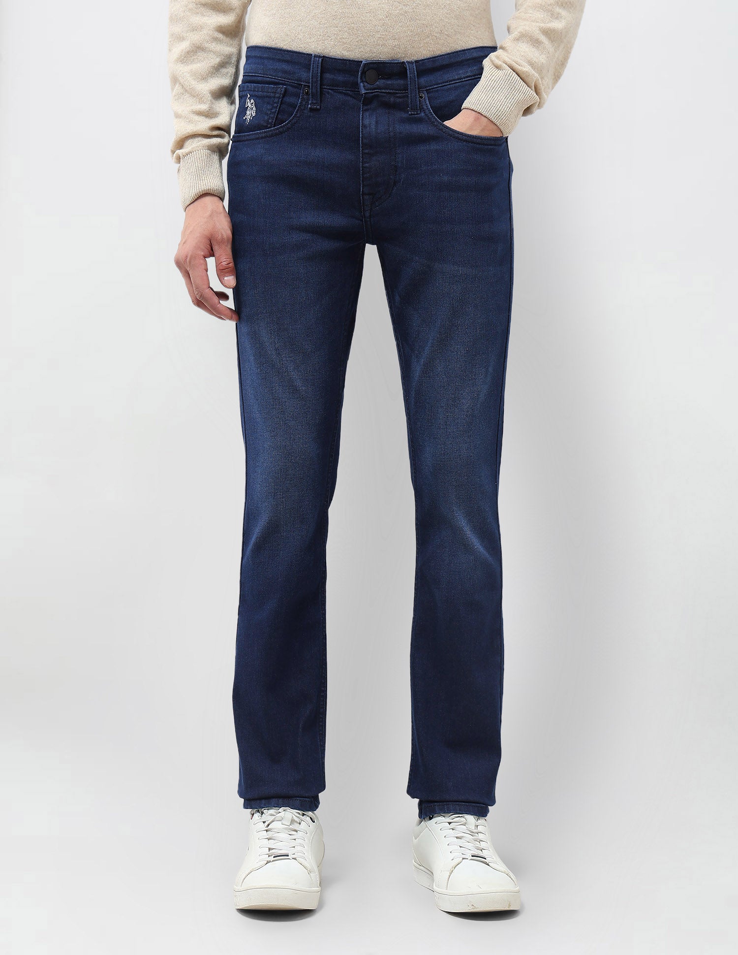 Regallo Skinny Fit Mid Rise Jeans Indigo - U.S. Polo Assn. India | Large