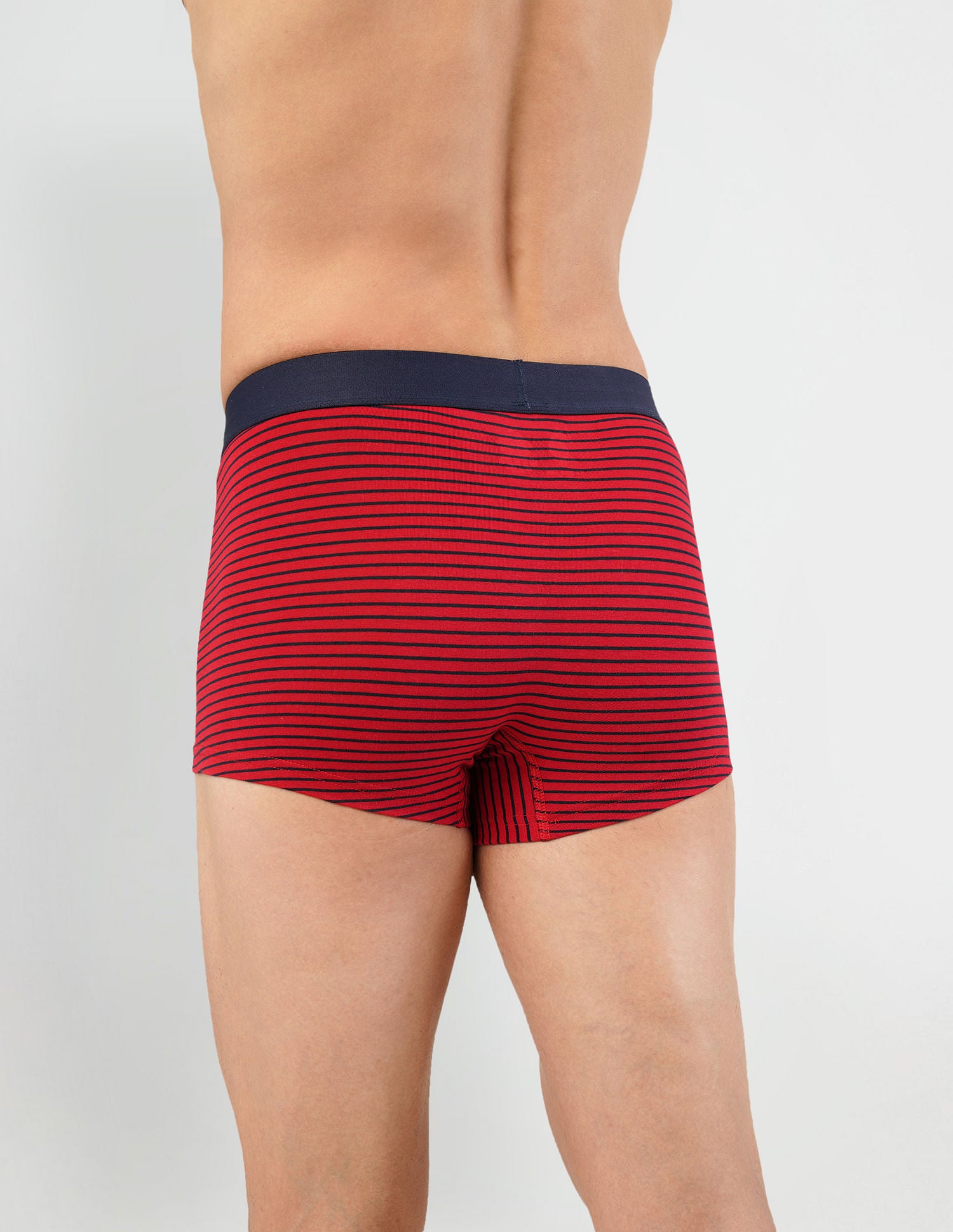 Horizontal Striped ET005 Trunks - Pack Of 2 Grey and Red - U.S. POLO ASSN. | Large
