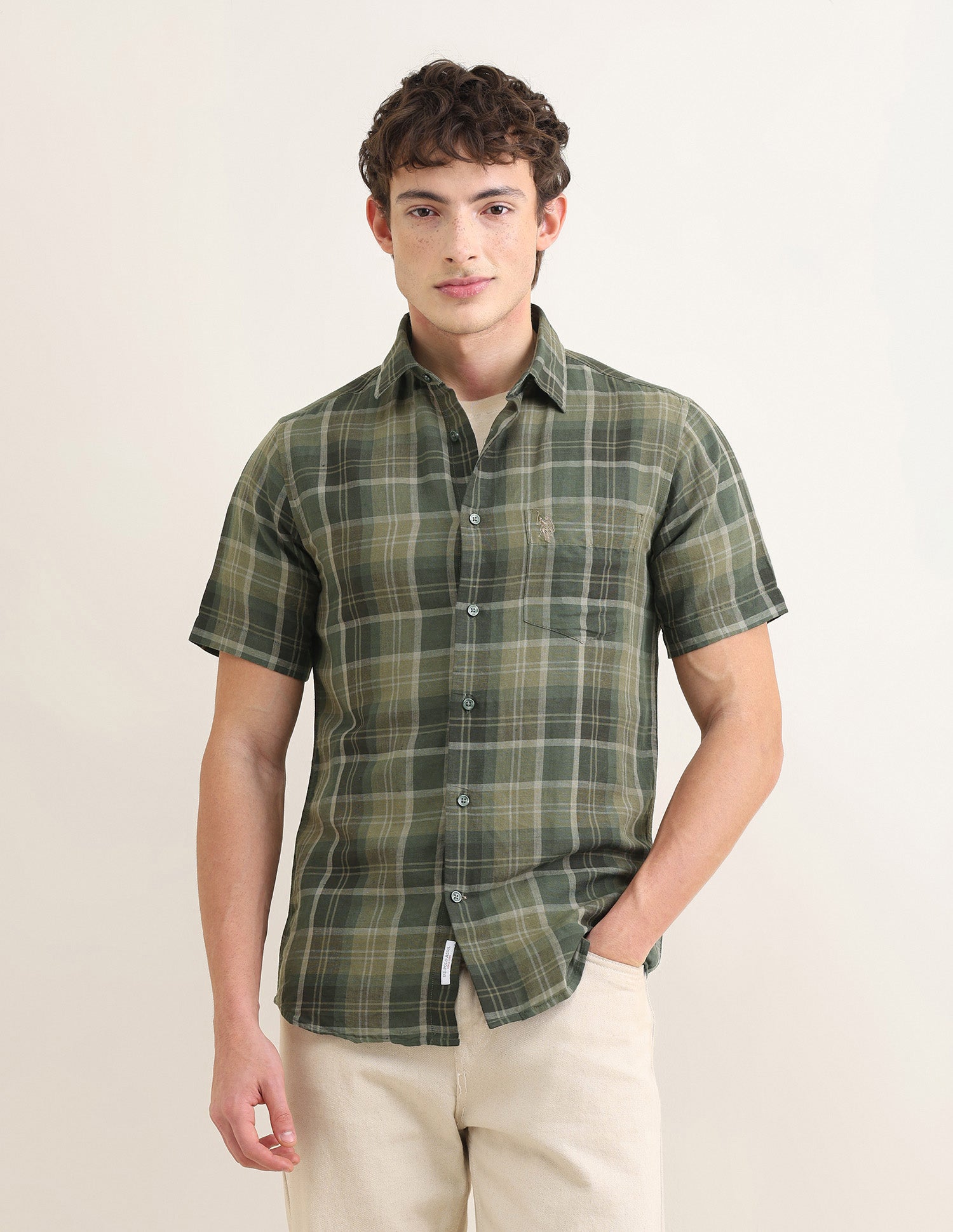 Sotogrande Regular Fit Shirt Olive - U.S. Polo Assn. India | Large