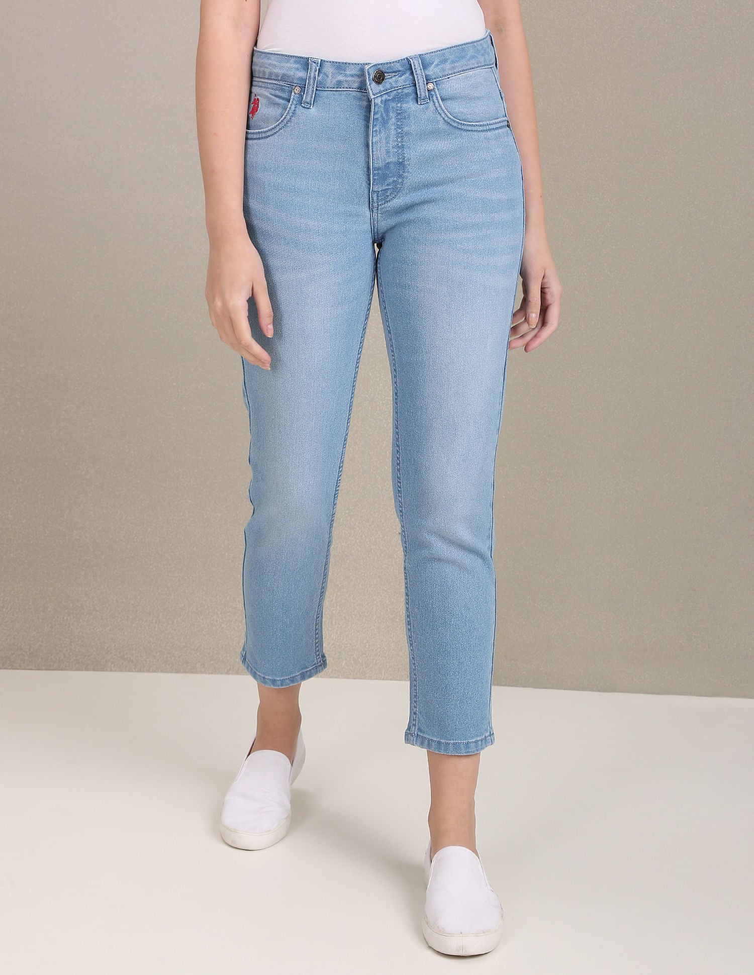 Mid Rise Slim Straight Fit Jeans Light Blue - U.S. POLO ASSN. | Large