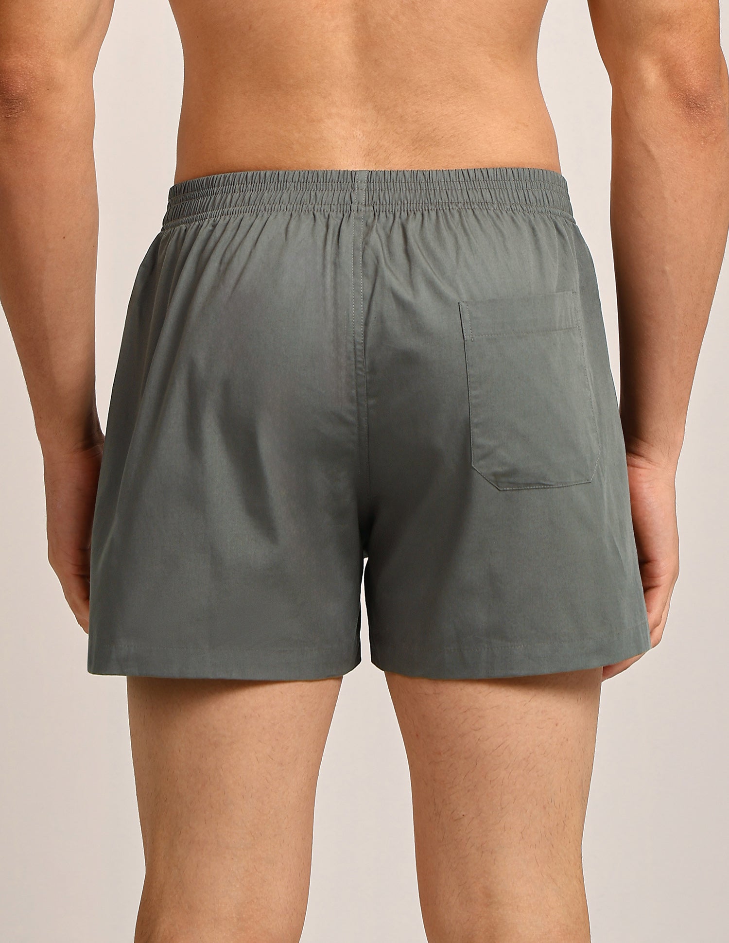 Light Cotton OEX16-P2 Boxer Shorts - Pack Of 2 Steel Grey & Black - U.S. Polo Assn. India | Large