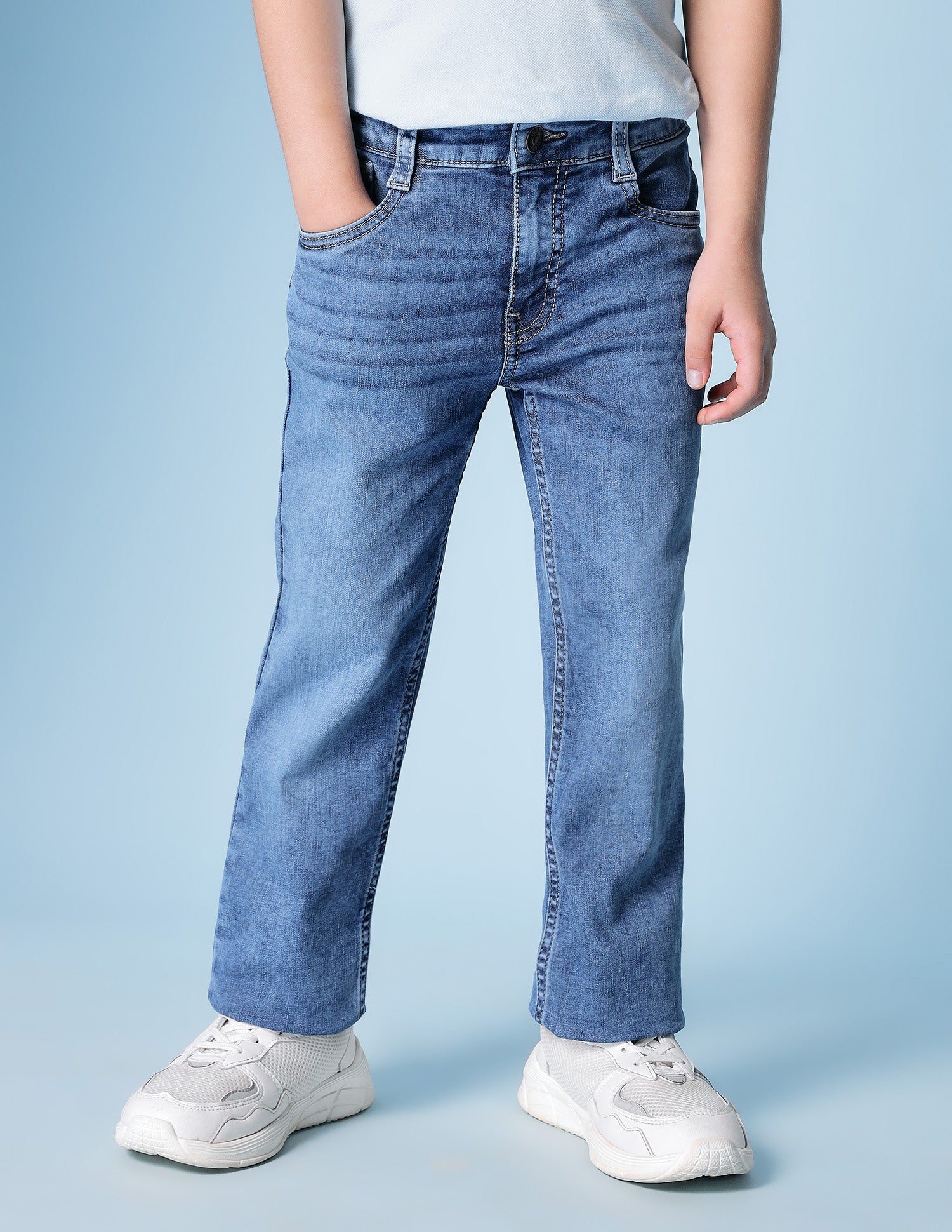 Boys Whiskered Relaxed Fit Jeans Light Indigo - U.S. POLO ASSN. | Large