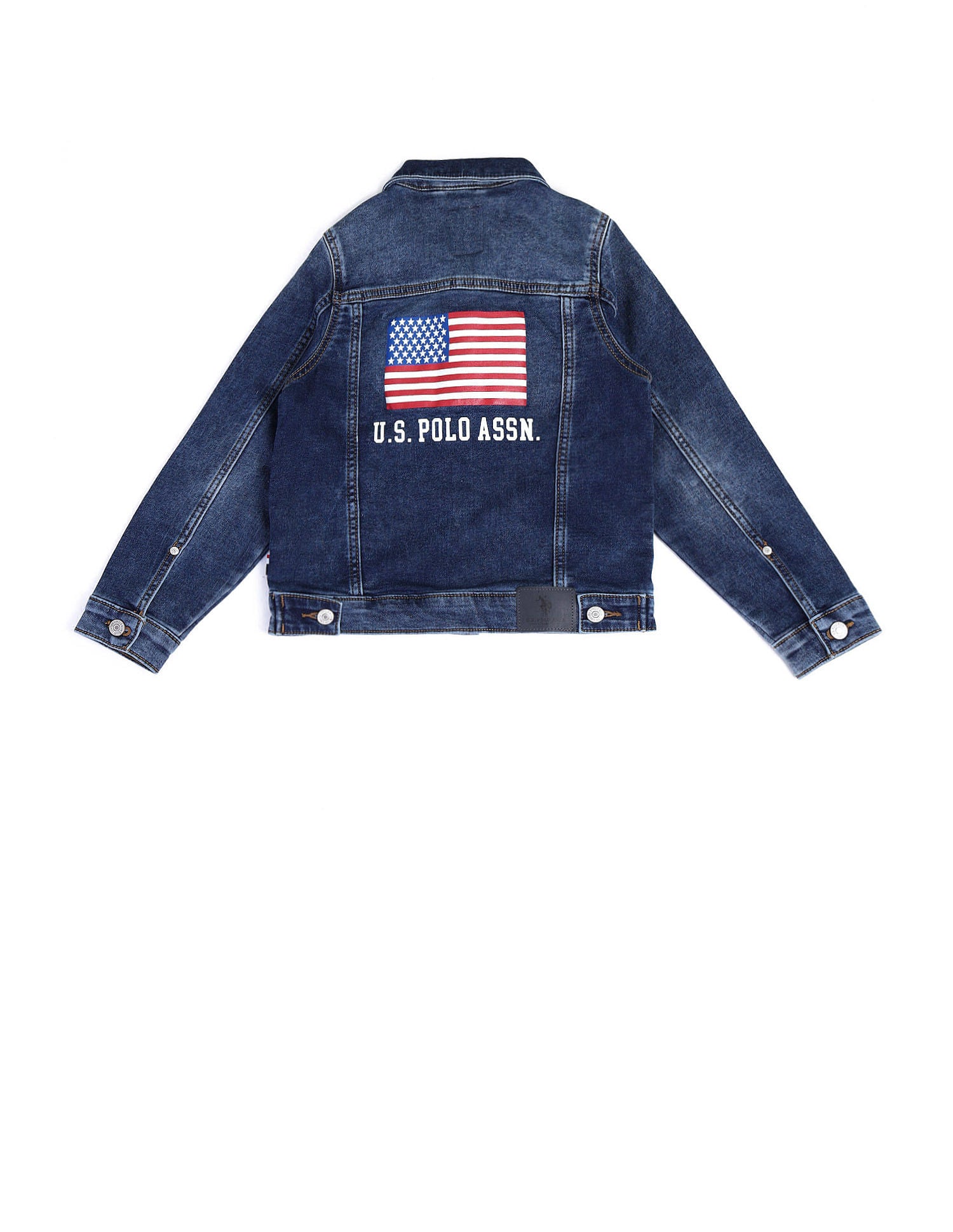 Boys Washed Denim Trucker Jacket Blue - U.S. POLO ASSN. | Large