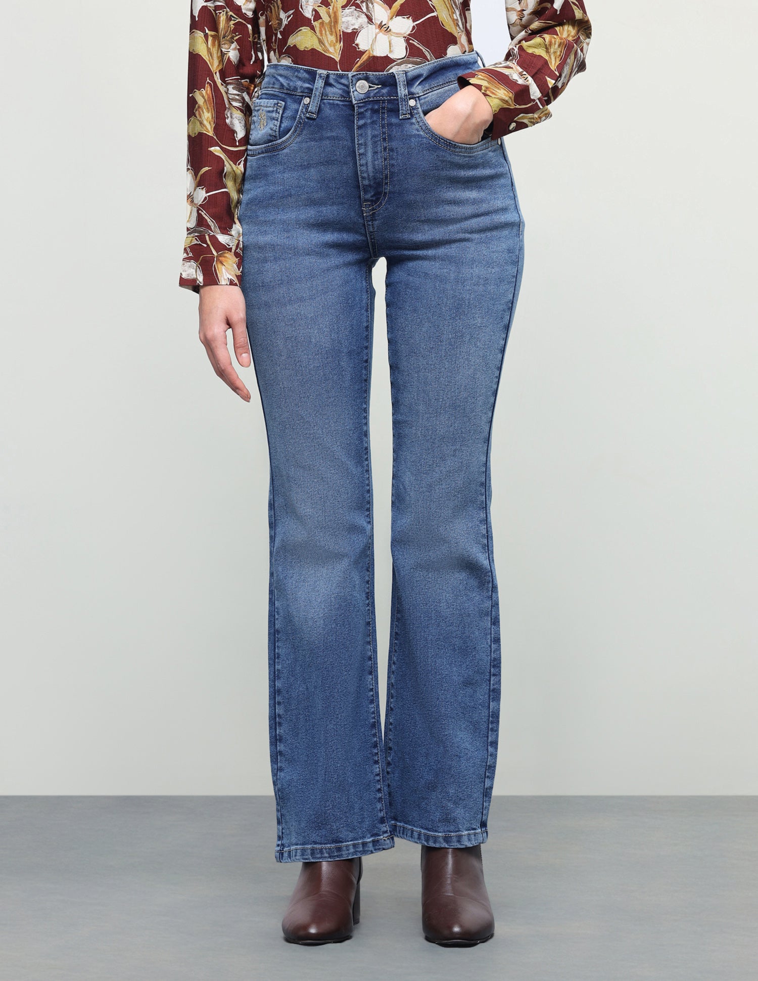 Bootcut Fit Blue Jeans Blue - U.S. Polo Assn. India | Large
