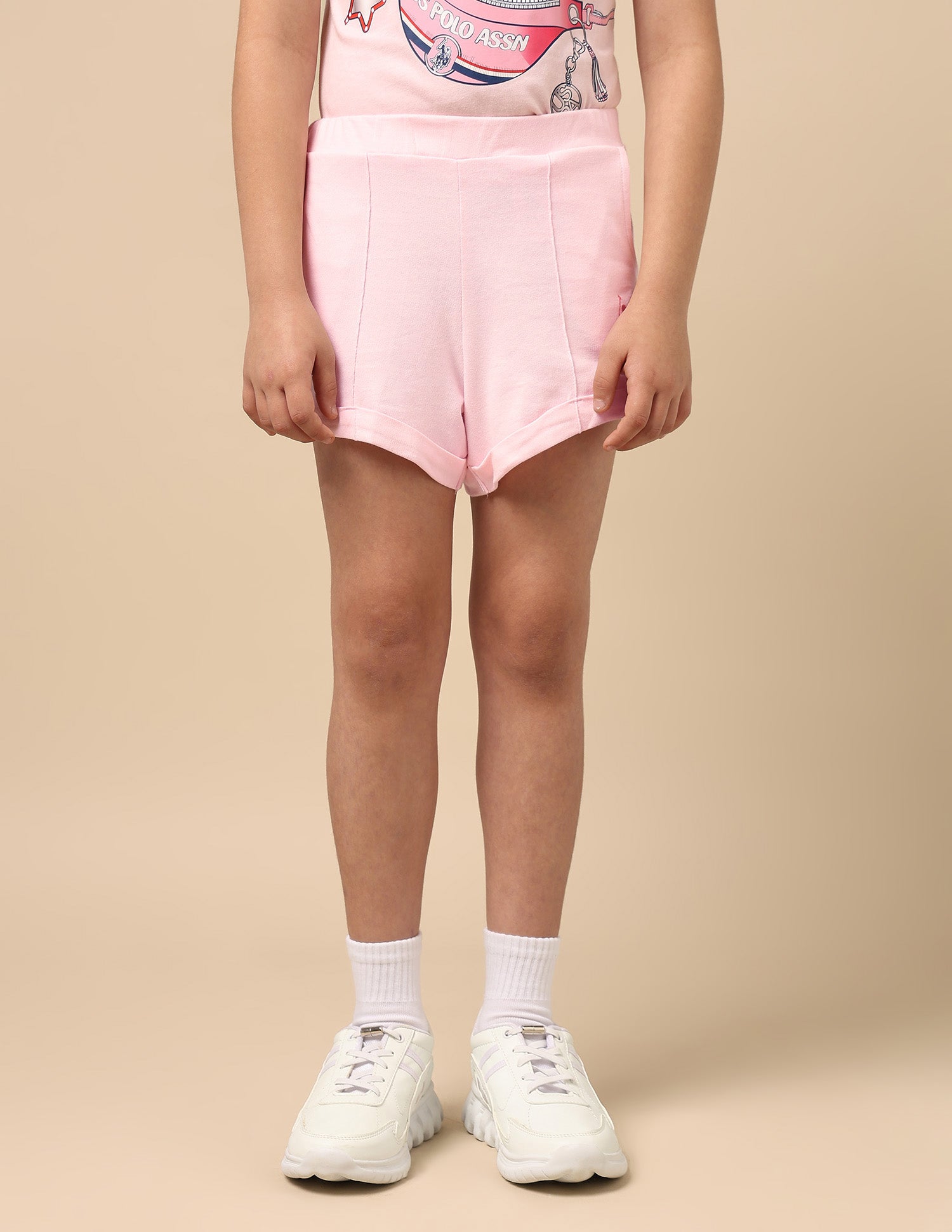 Solid Knit Coordinate Shorts Pink - U.S. POLO ASSN. | Large