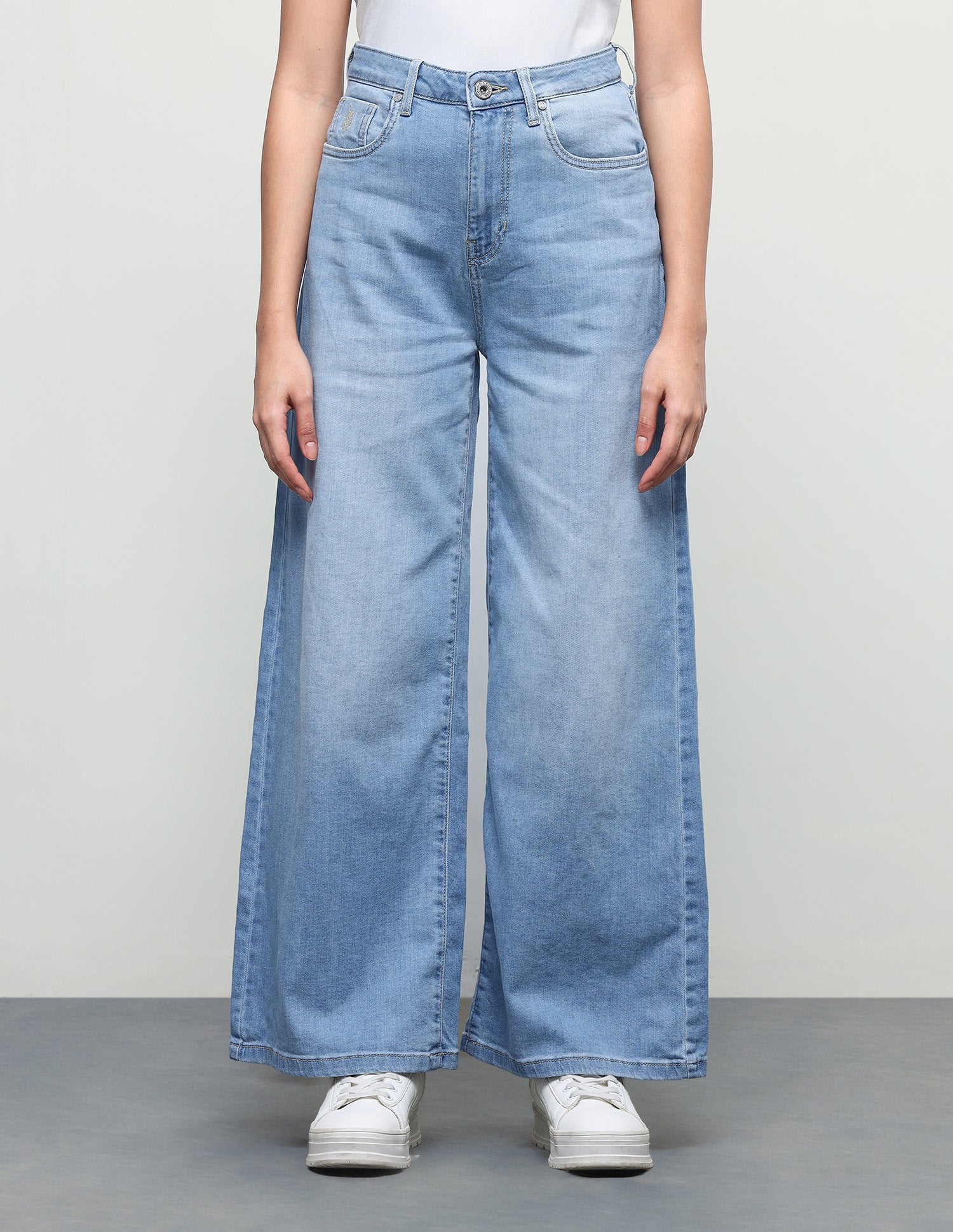 Ultra Wideleg Fit Blue Jeans Blue - U.S. Polo Assn. India | Large