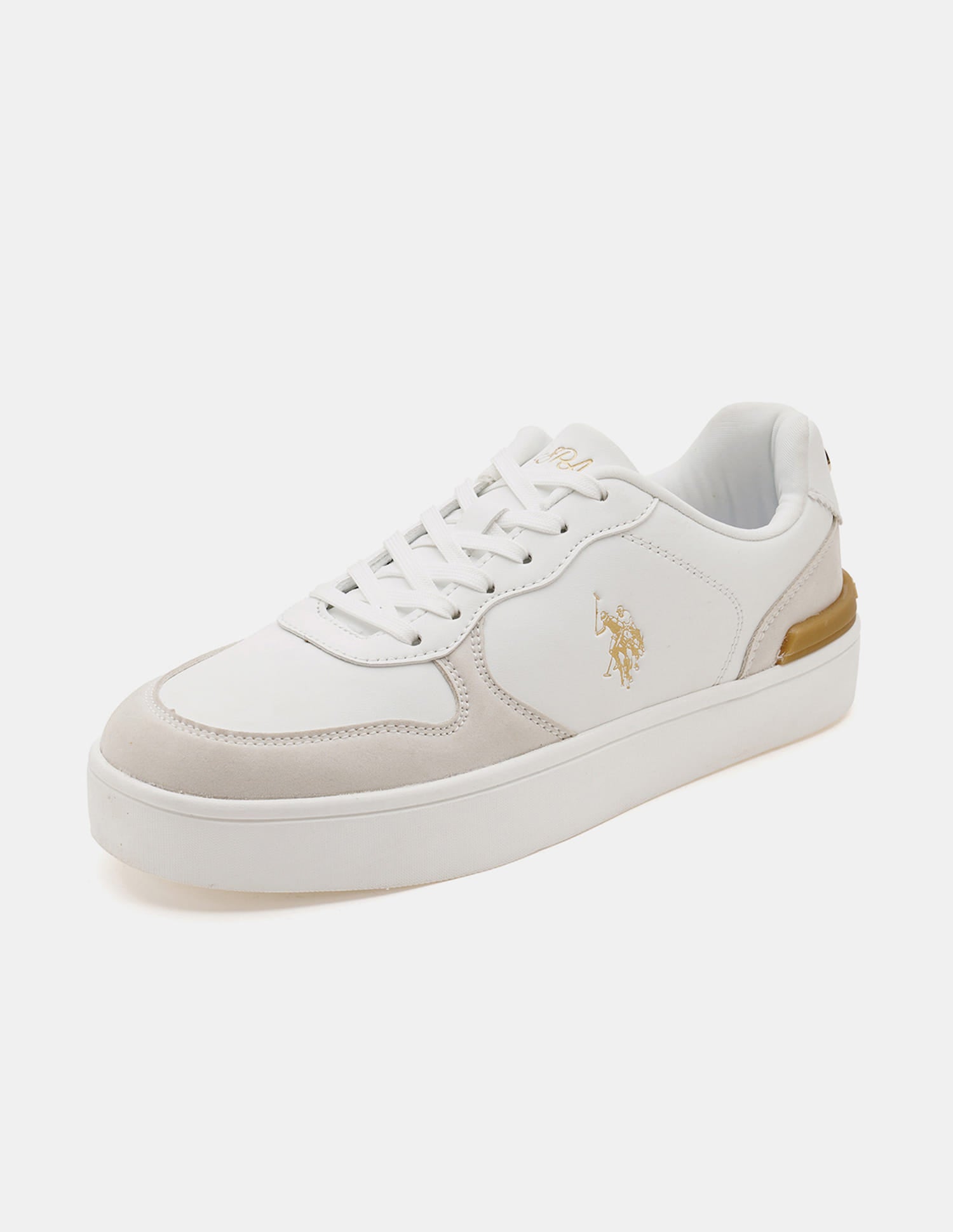 Women Ingrid 2.0 Colour Blocked Sneakers Off White - U.S. Polo Assn. India | Large