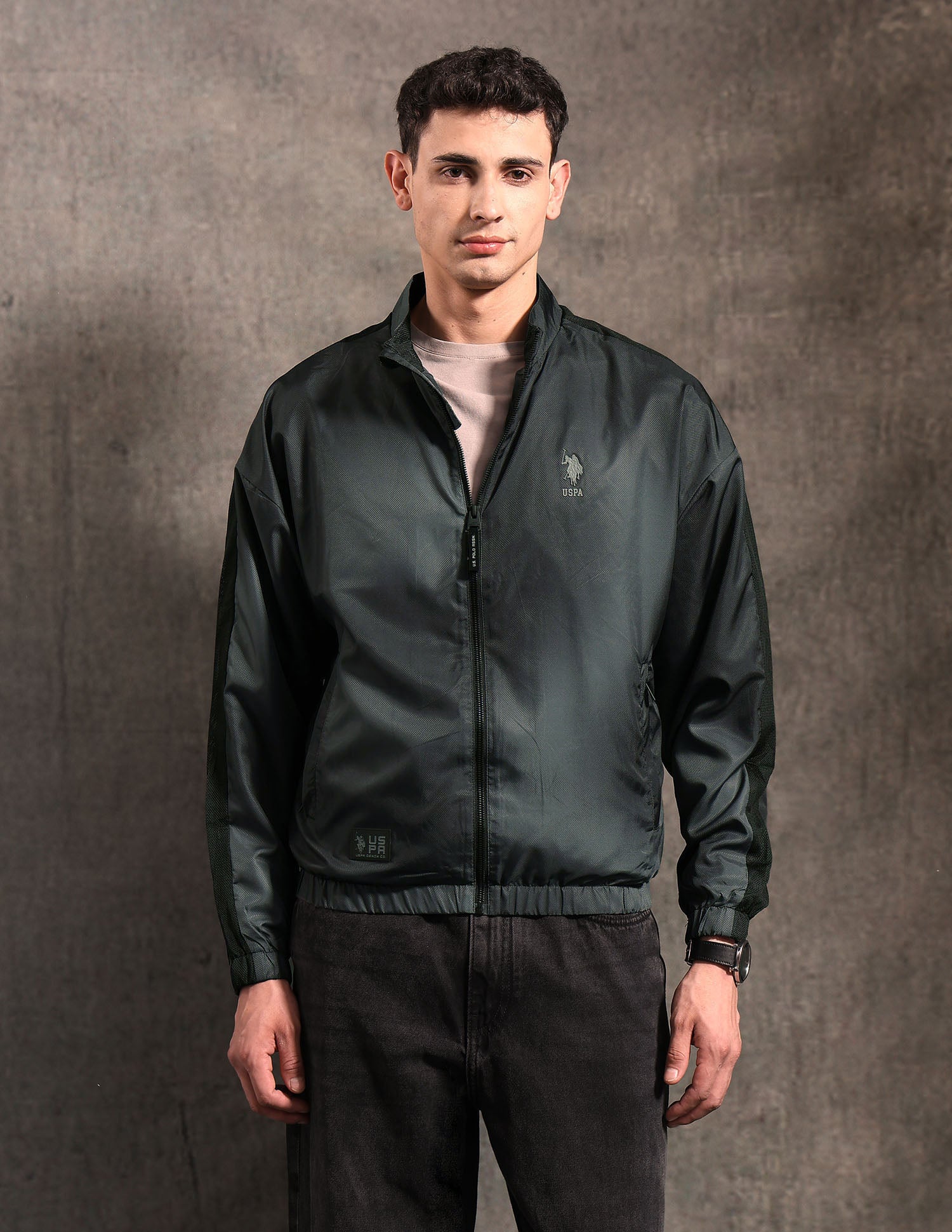 Black & Gold Regular Fit Jacket Dark Grey - U.S. POLO ASSN. | Large