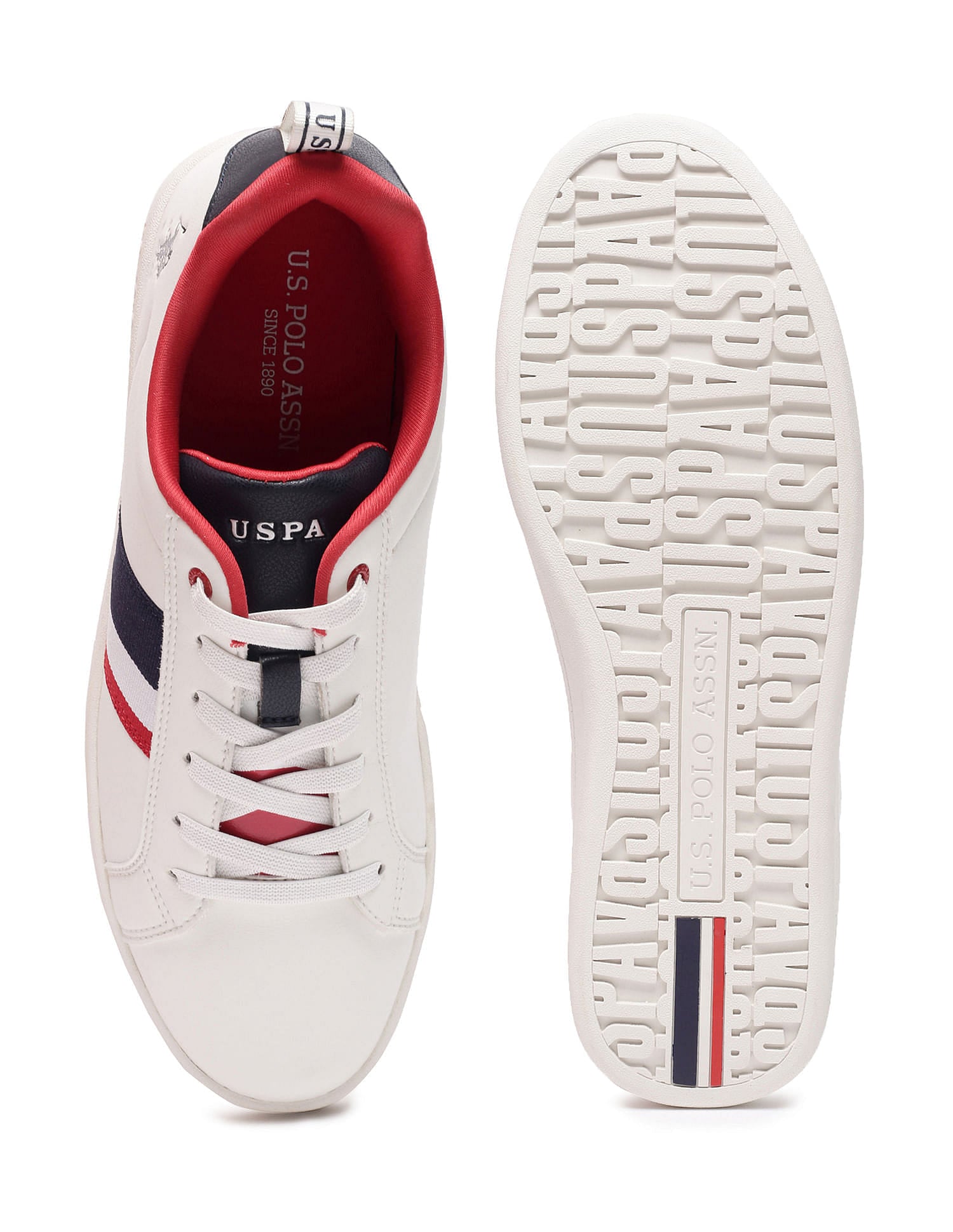 Men Lennart Off White All Day Sneakers White - U.S. Polo Assn. India | Large