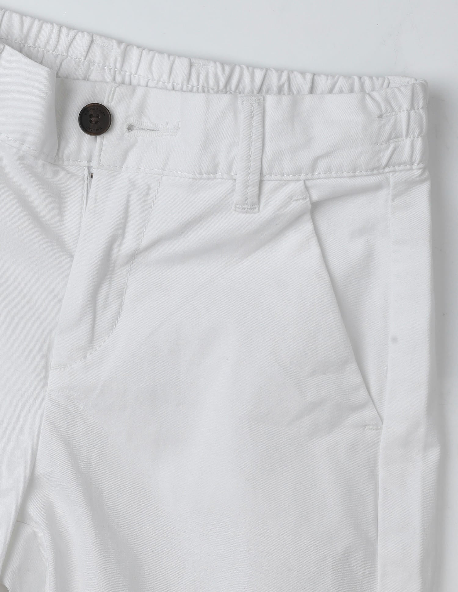 Twill Slim Fit Trousers White - U.S. Polo Assn. India | Large