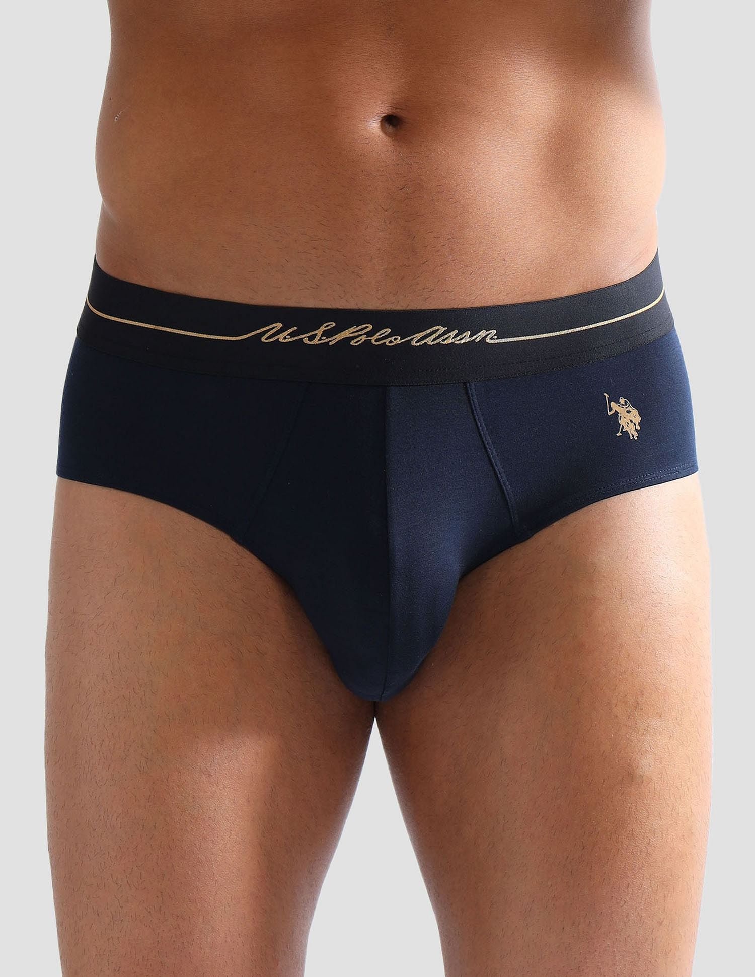 Elasticized Waist Solid PB004 Briefs - Pack of 1 Navy - U.S. POLO ASSN. | Large