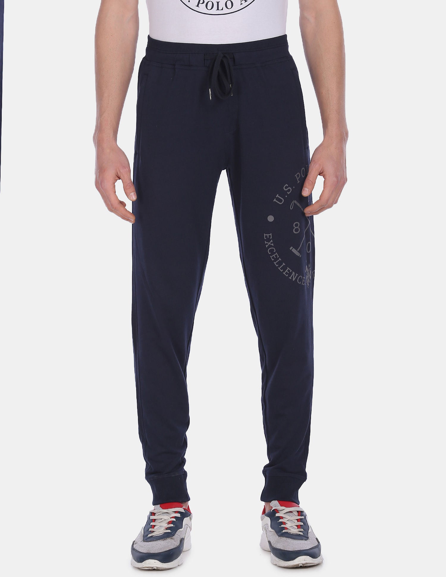 Tri Blend Solid I680 Joggers - Pack Of 1 Navy - U.S. POLO ASSN. | Large