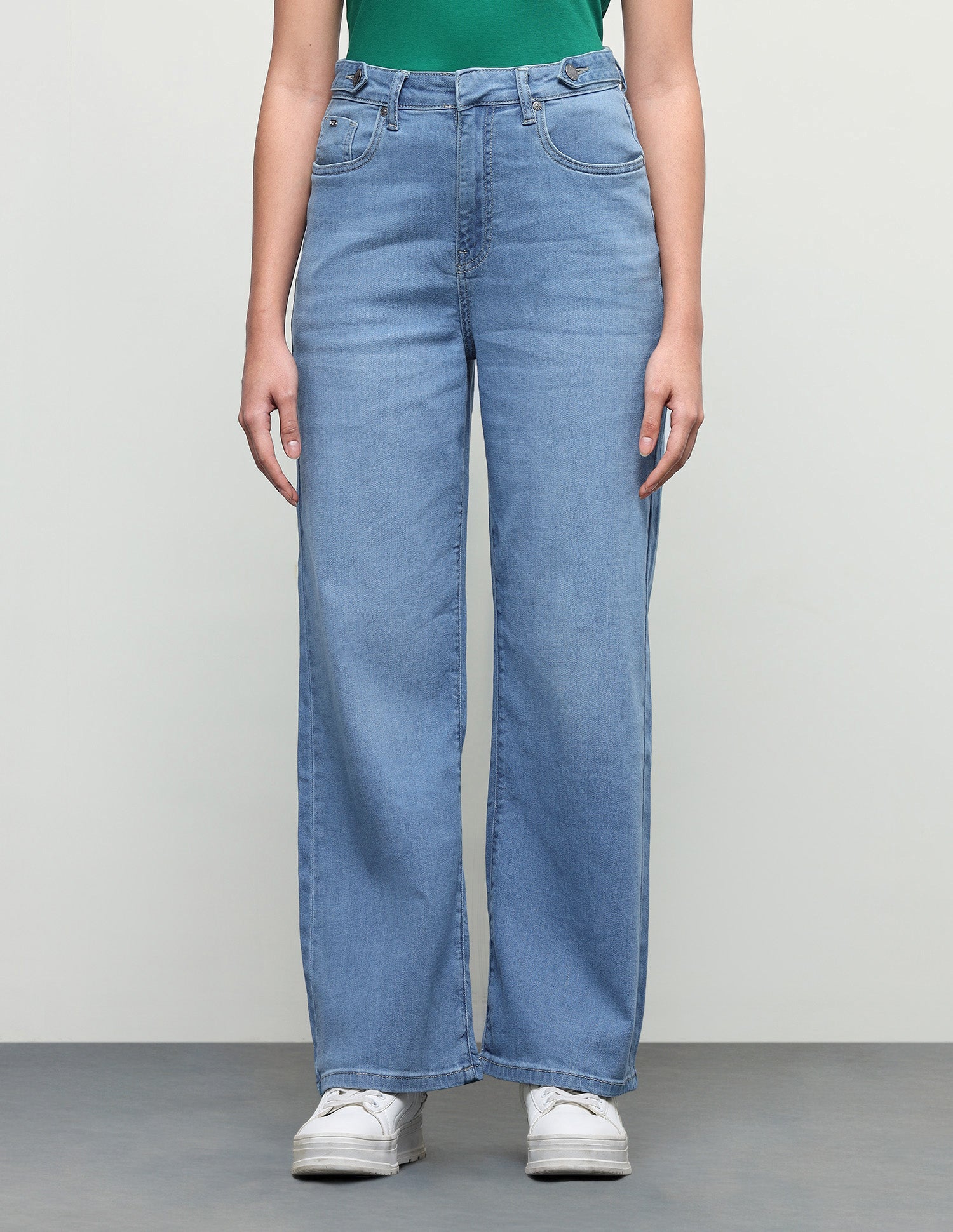 Wide Leg Fit Blue Jeans Light Blue - U.S. Polo Assn. India | Large