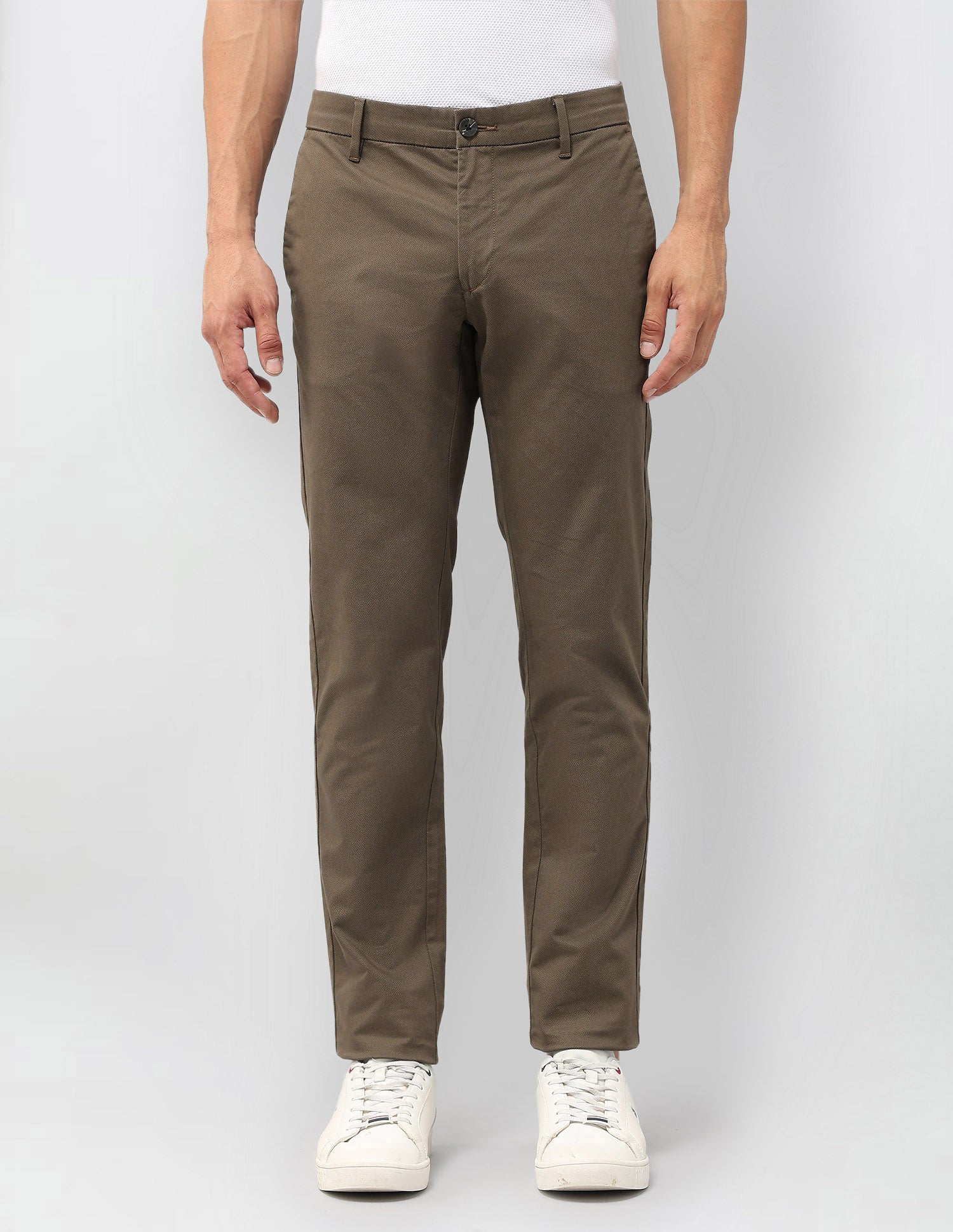 Denver Slim Fit Satin Trousers Brown - U.S. POLO ASSN. | Large