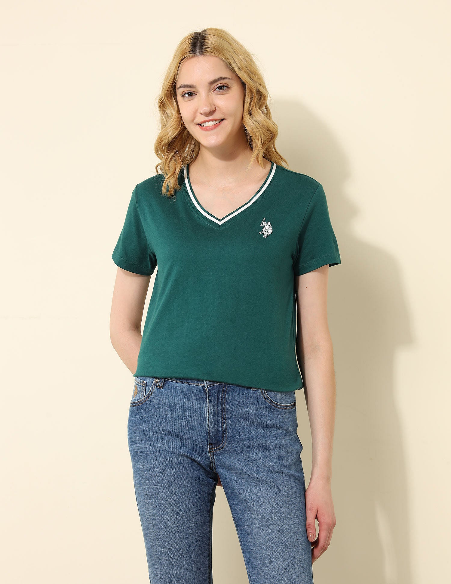 Tipped Collar Regular Fit Polo Shirt Royal Blue - U.S. POLO ASSN. | Large