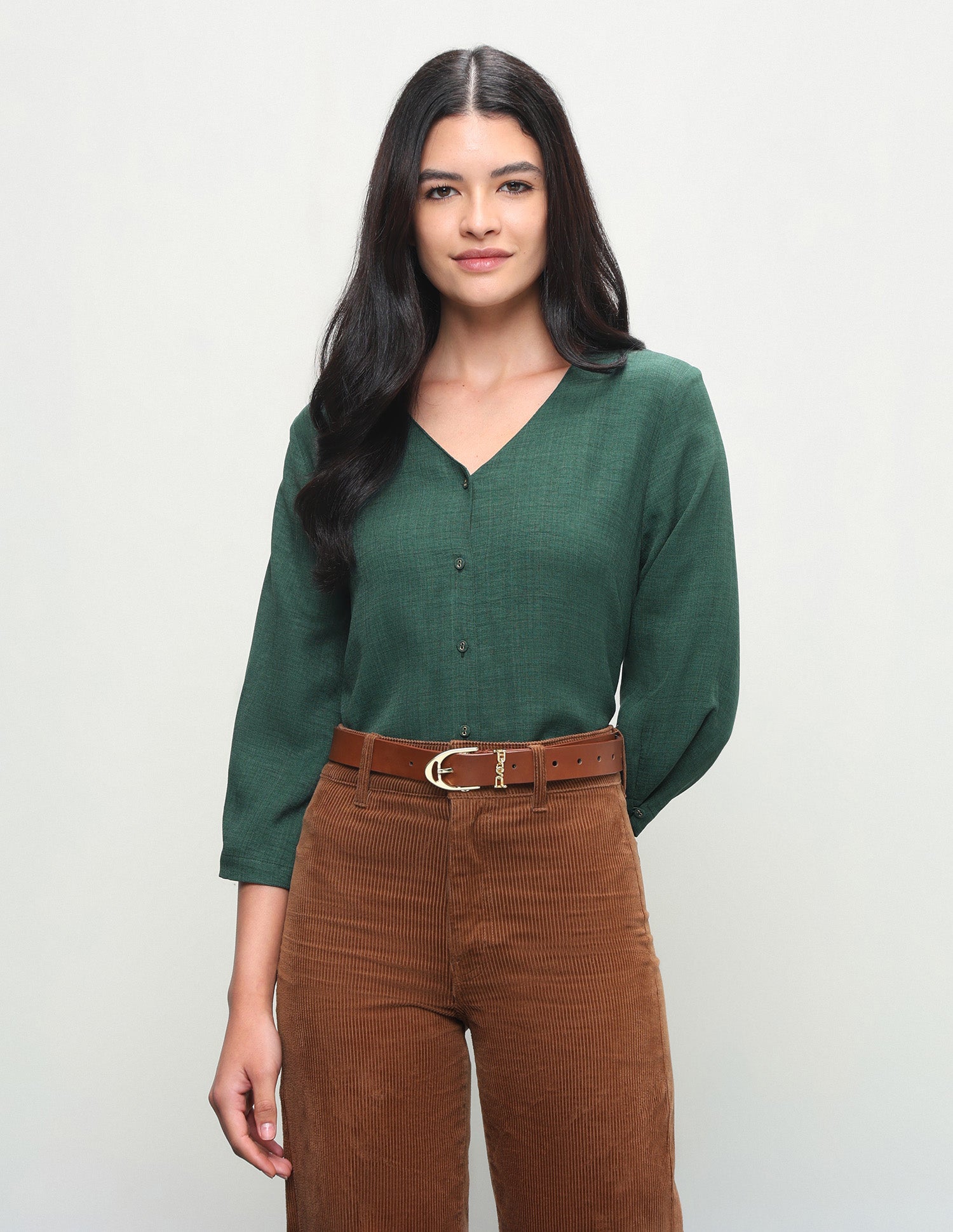 Solid Regular Fit Top Dark Green - U.S. Polo Assn. India | Large