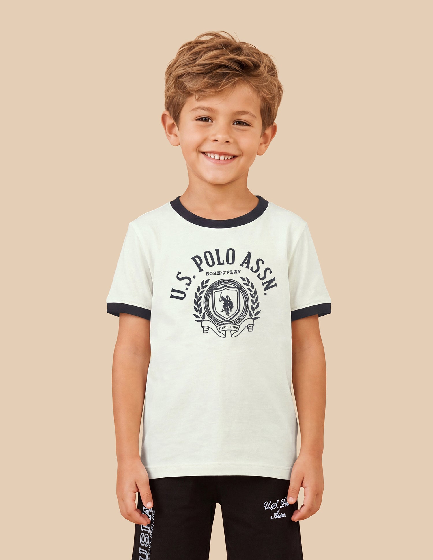 Brand Printed Regular Fit T-Shirt White - U.S. Polo Assn. India | Large