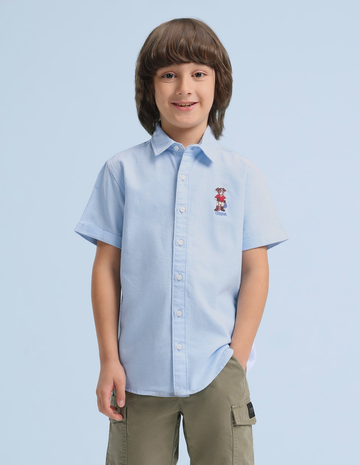 Solid Oxford Shirt Blue - U.S. Polo Assn. India | Large