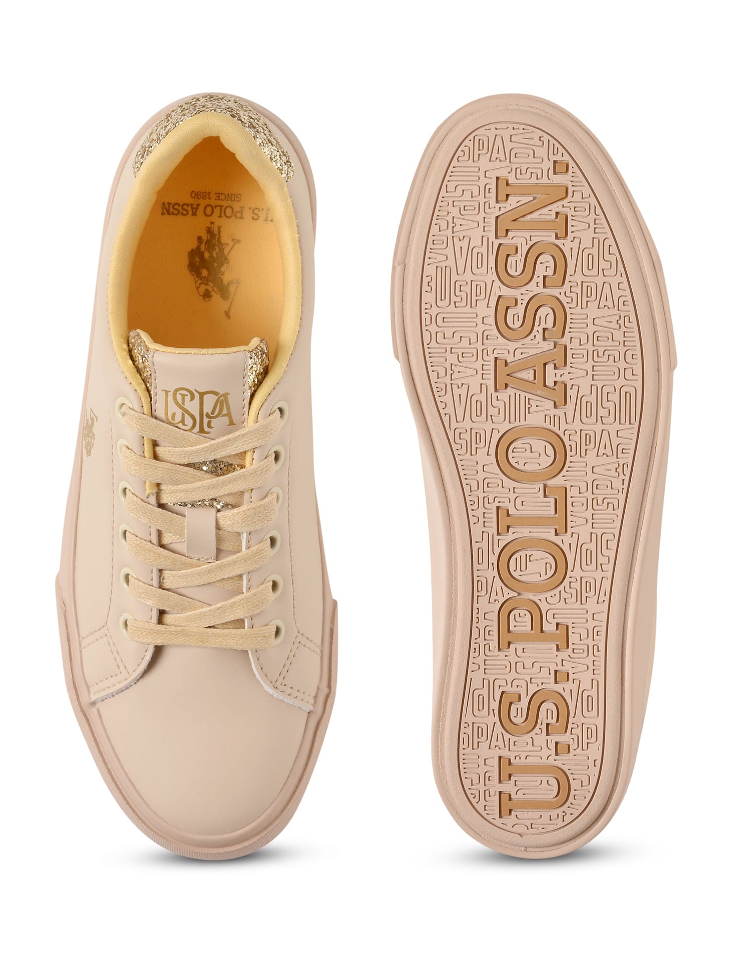 U.S. Polo Assn. Women Beverly 3.0 Comfort Insole Casual Sneakers Nude - U.S. POLO ASSN. | Large