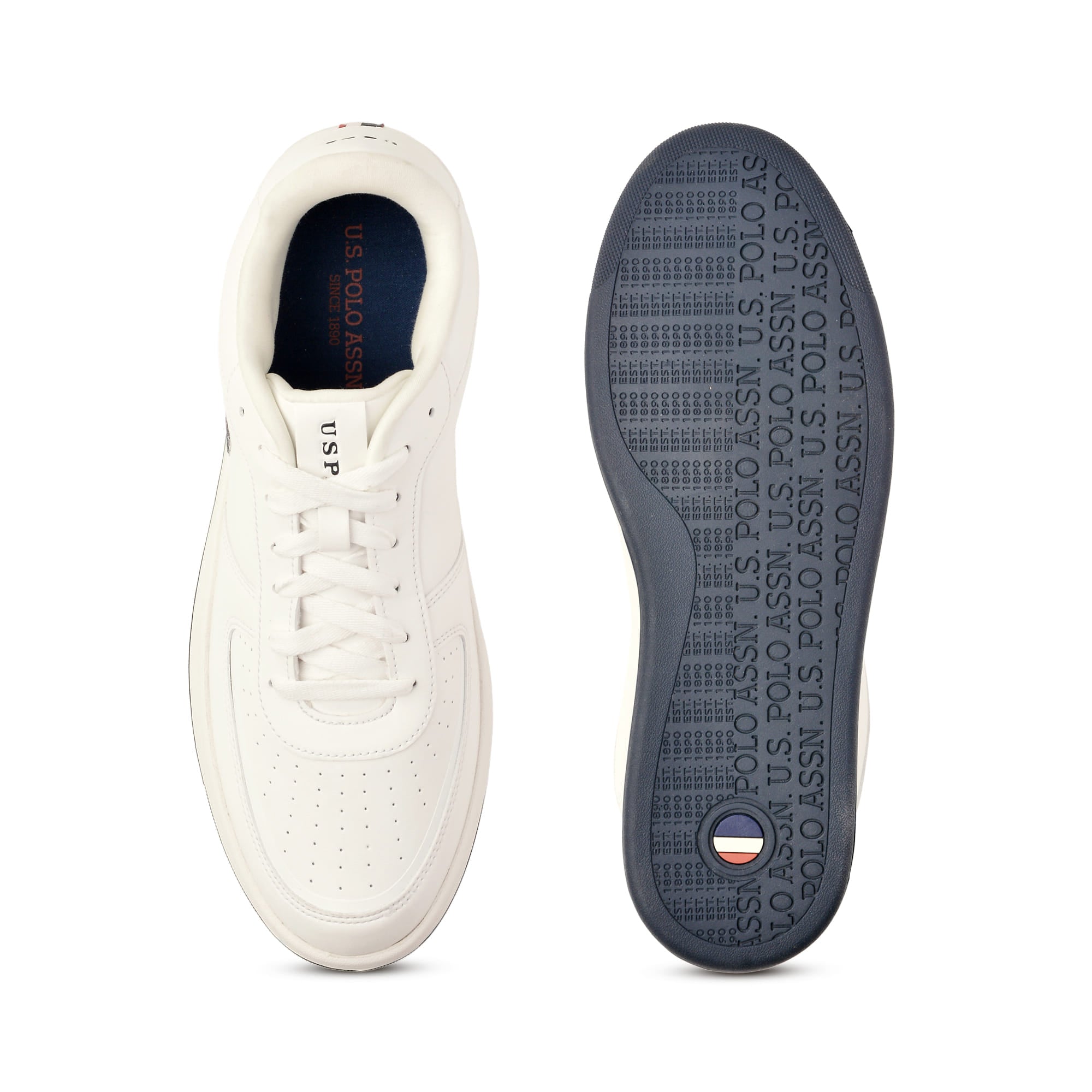 Men Solid Rein 3.0 Sneakers Off White - U.S. Polo Assn. India | Large