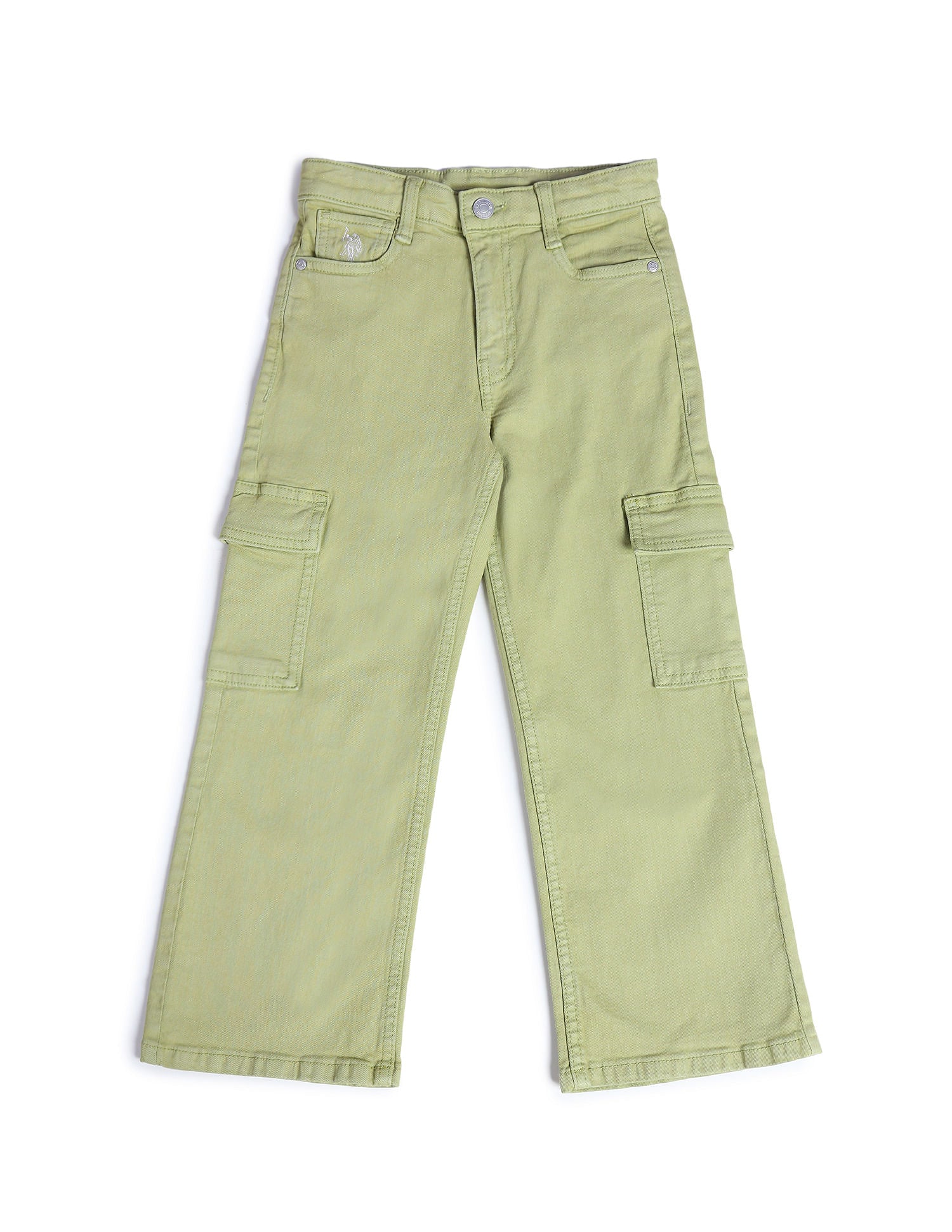 Girls Mid Rise Cargo Jeans Sage Green - U.S. POLO ASSN. | Large