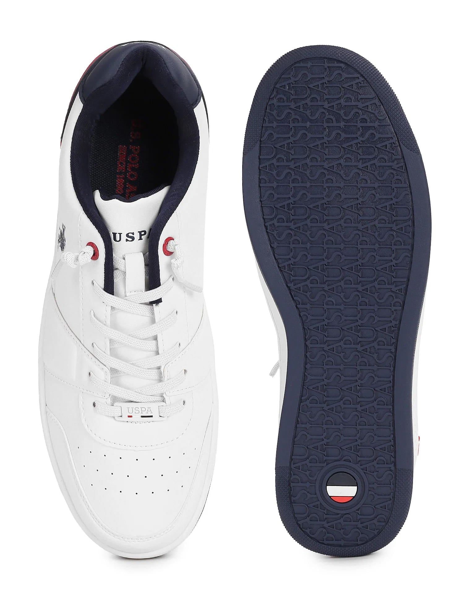 Men Finn 2.0 Off White Retro Court Sneakers Off White - U.S. Polo Assn. India | Large